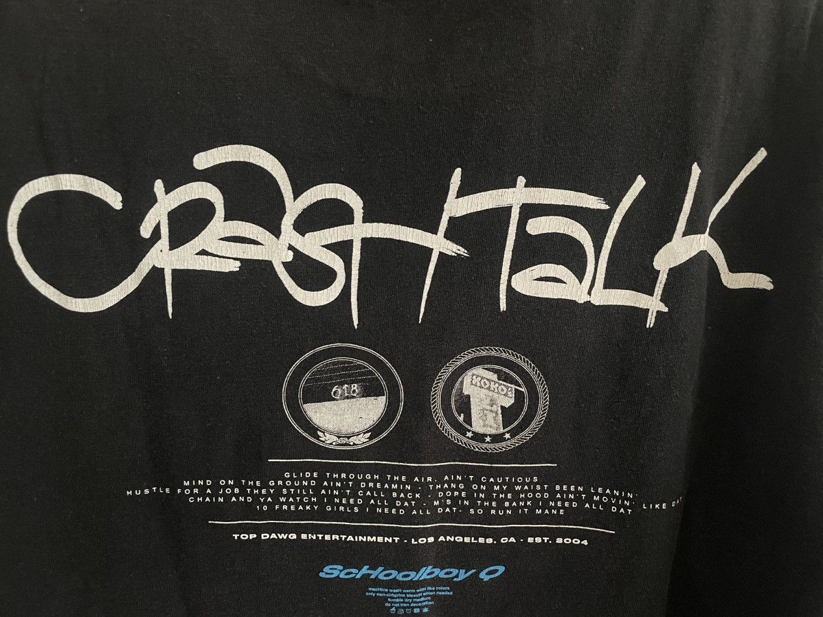 Top Dawg Entertainment Schoolboy Q Crash Talk Tour Tee Merch Black and Blue Size US M / EU 48-50 / 2 - 3 Thumbnail