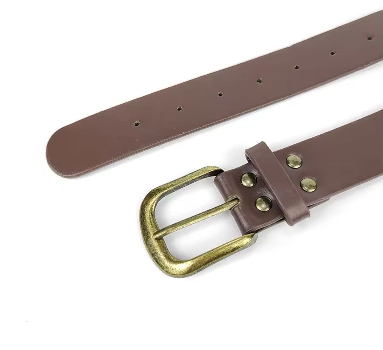 Japanese Brand × Vintage Western cowboy style metal buckle PU leather belt Size ONE SIZE - 5 Thumbnail
