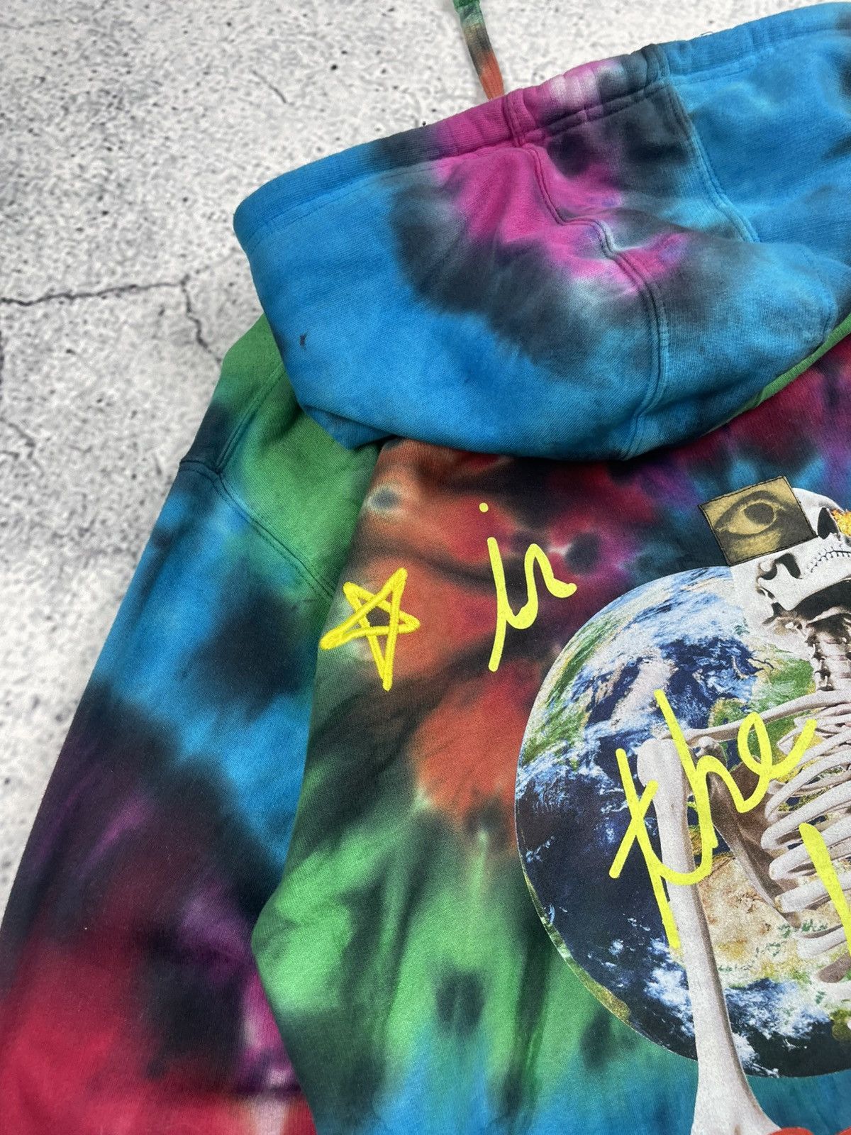 Travis Scott Astroworld L Europa 2019 Tour Tie-Dye Hoodie Streetwear Size US L / EU 52-54 / 3 - 5 Thumbnail