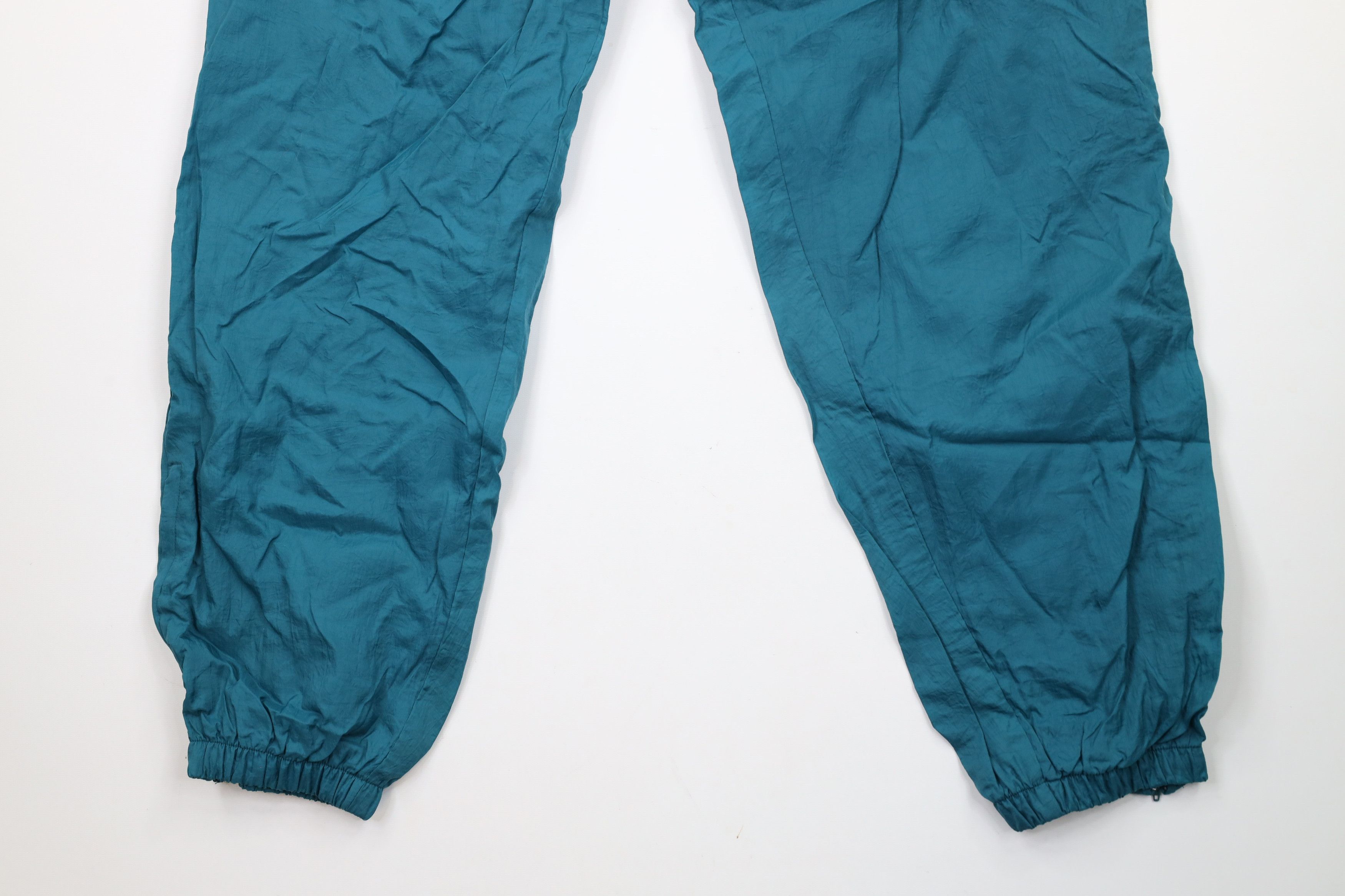 Vintage Vintage 90s Streetwear Lined Windbreaker Joggers Pants Teal Size US 36 / EU 52 - 4 Thumbnail