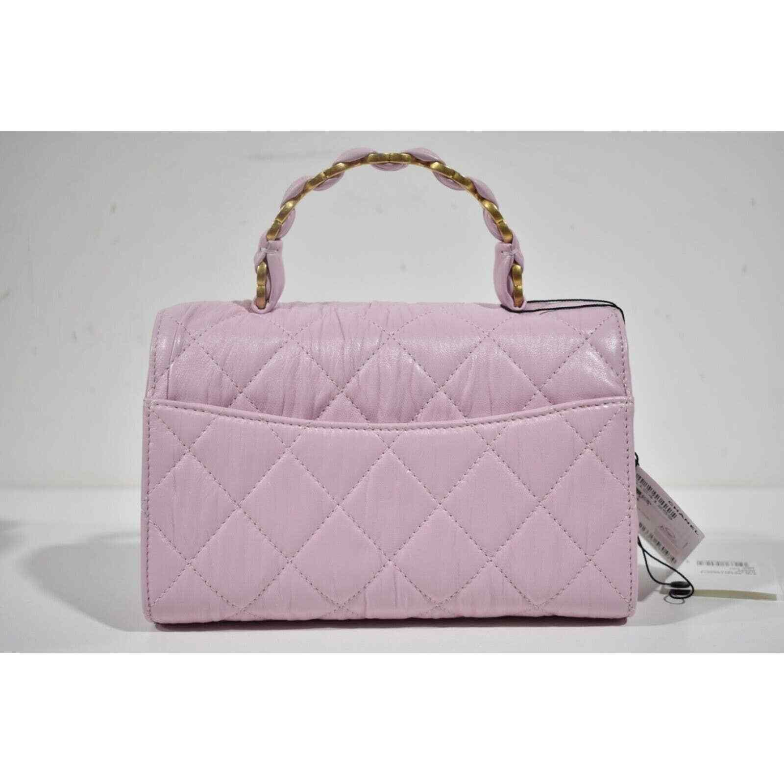 Chanel Chanel Mini Flap Top Handle Gold Chain Quilted Crossbody Bag Size ONE SIZE - 7 Thumbnail
