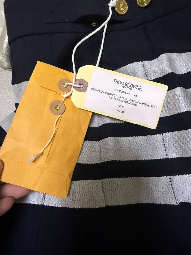 Thom Browne Thom Browne Wool patchwork striped pleated skirt Size 24" / US 00 / IT 34 - 6 Thumbnail