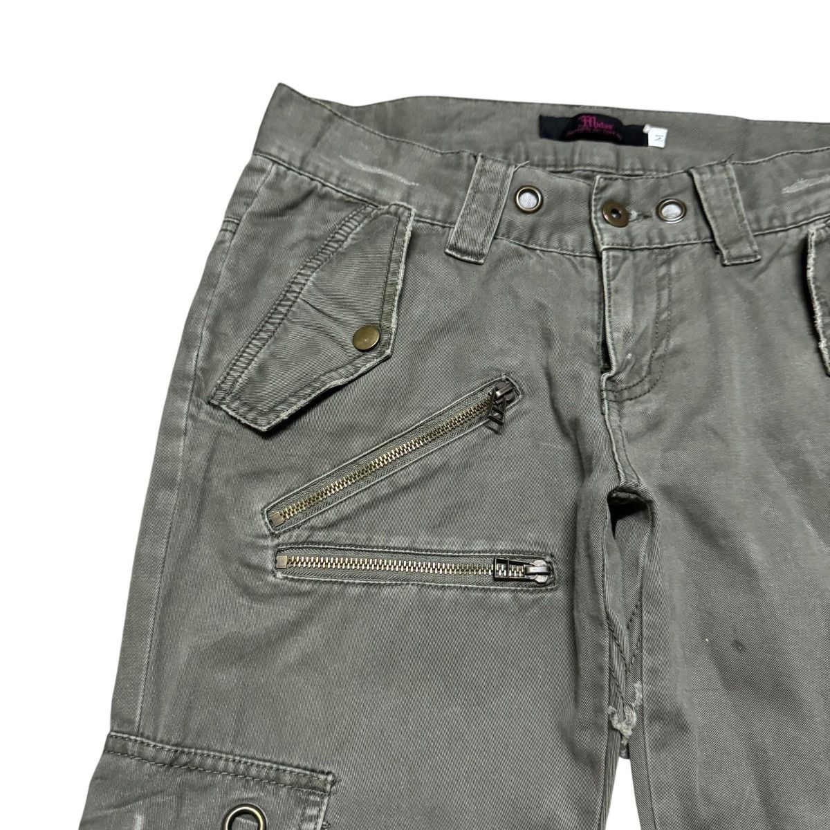 Japanese Brand Midas Machiavel Military Zipper Cargo Pants Low Rise Size US 29 - 4 Thumbnail