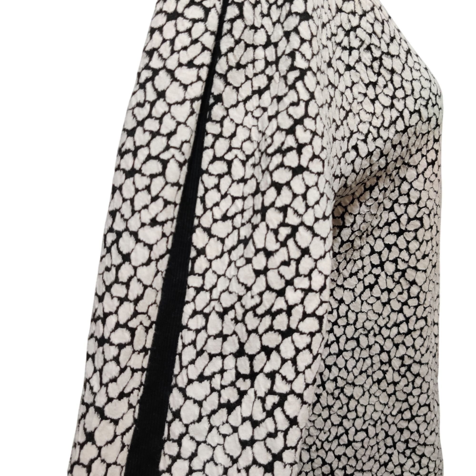 Apt. 9 APT 9 Petite L Black White Textured Animal Print Long Sleeve Size L / US 10 / IT 46 - 7 Thumbnail