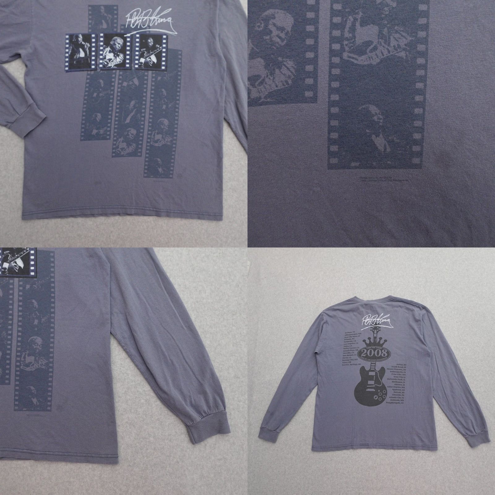 Anvil BB King Shirt Adult Size Medium Long Sleeve Live On Tour 2008 King Of The Blues Size US M / EU 48-50 / 2 - 8 Thumbnail