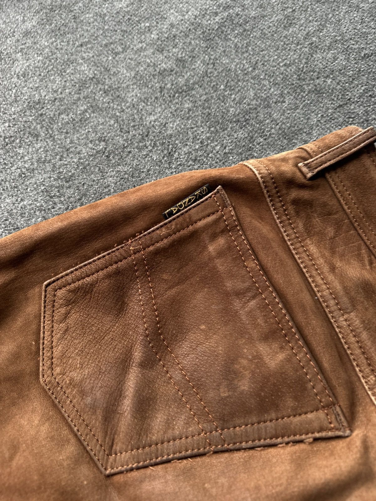 Other 🚨GRAIL MEN LEATHER PANTS Y2K WESTERN MOTORCYCLE Size US 32 / EU 48 - 15 Thumbnail