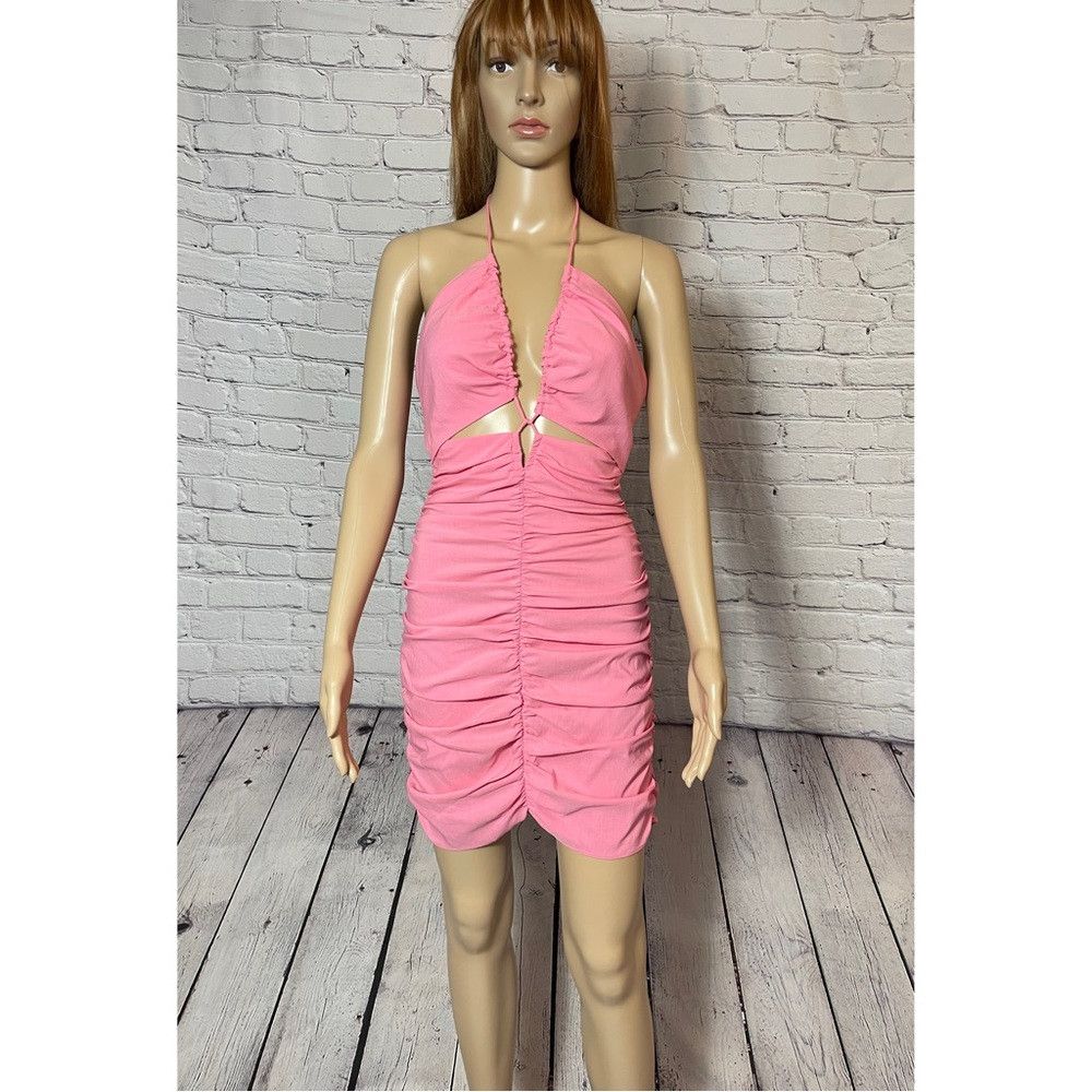 Zara NWT New Zara Pink Cut Out Mini Dress Size XS Size XS / US 0-2 / IT 36-38 - 2 Thumbnail
