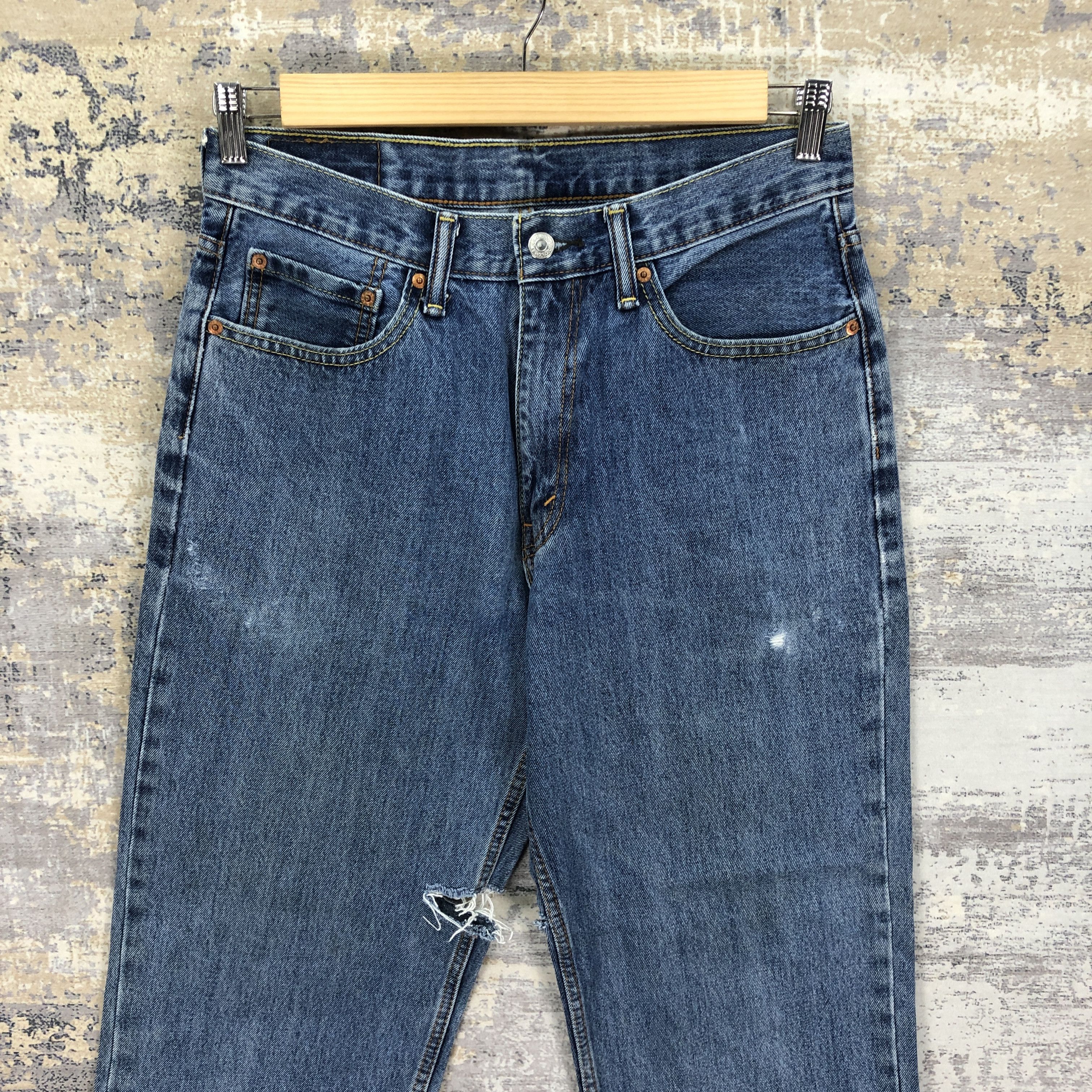 Levi's Vintage Y2K Levis 550 Faded Jeans Distressed Levi's Denim Size US 30 / EU 46 - 3 Thumbnail