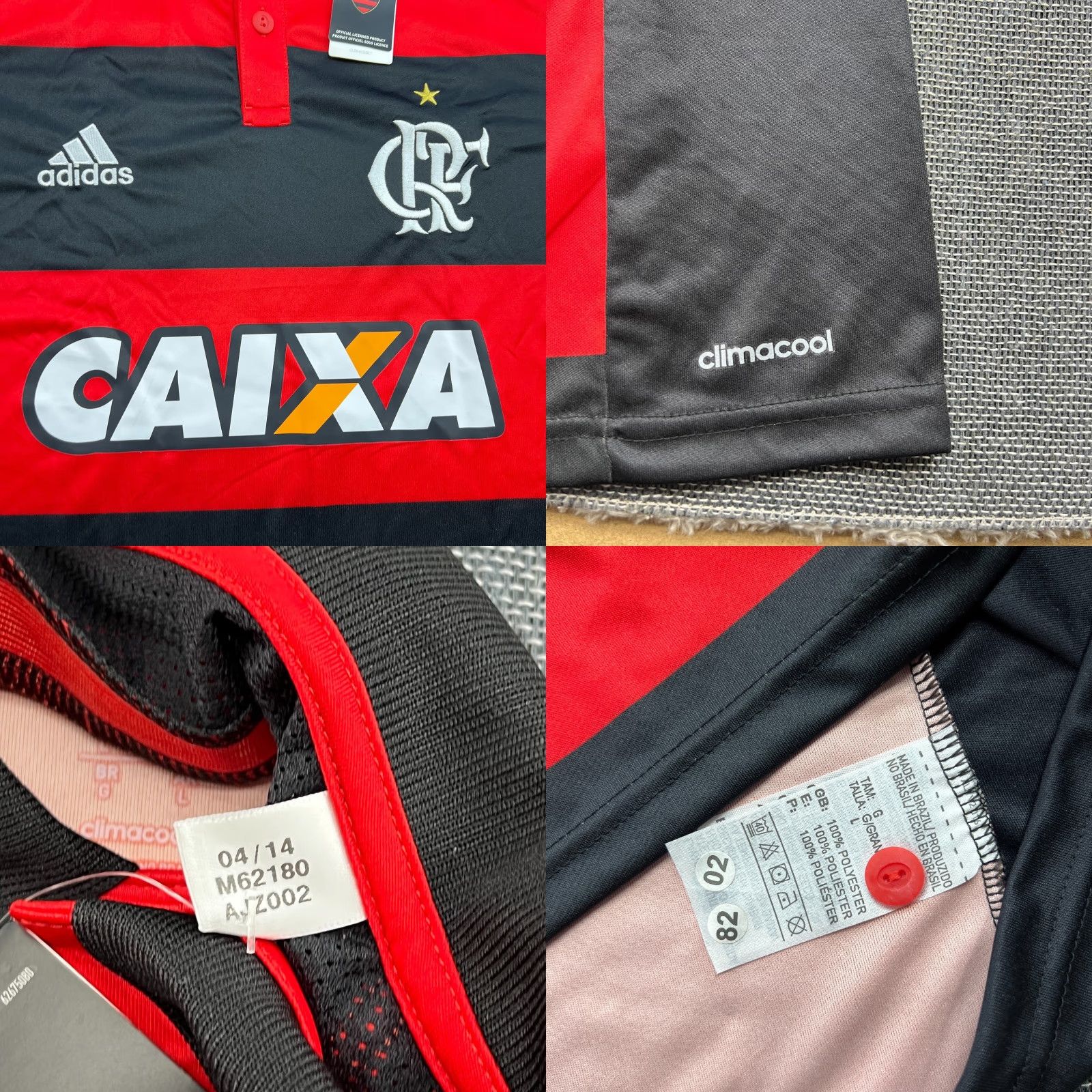 Adidas adidas CR Flamengo 2014 2015 Home Jersey Football Mens Large T-Shirt Multicolor Nike? Size US L / EU 52-54 / 3 - 8 Thumbnail