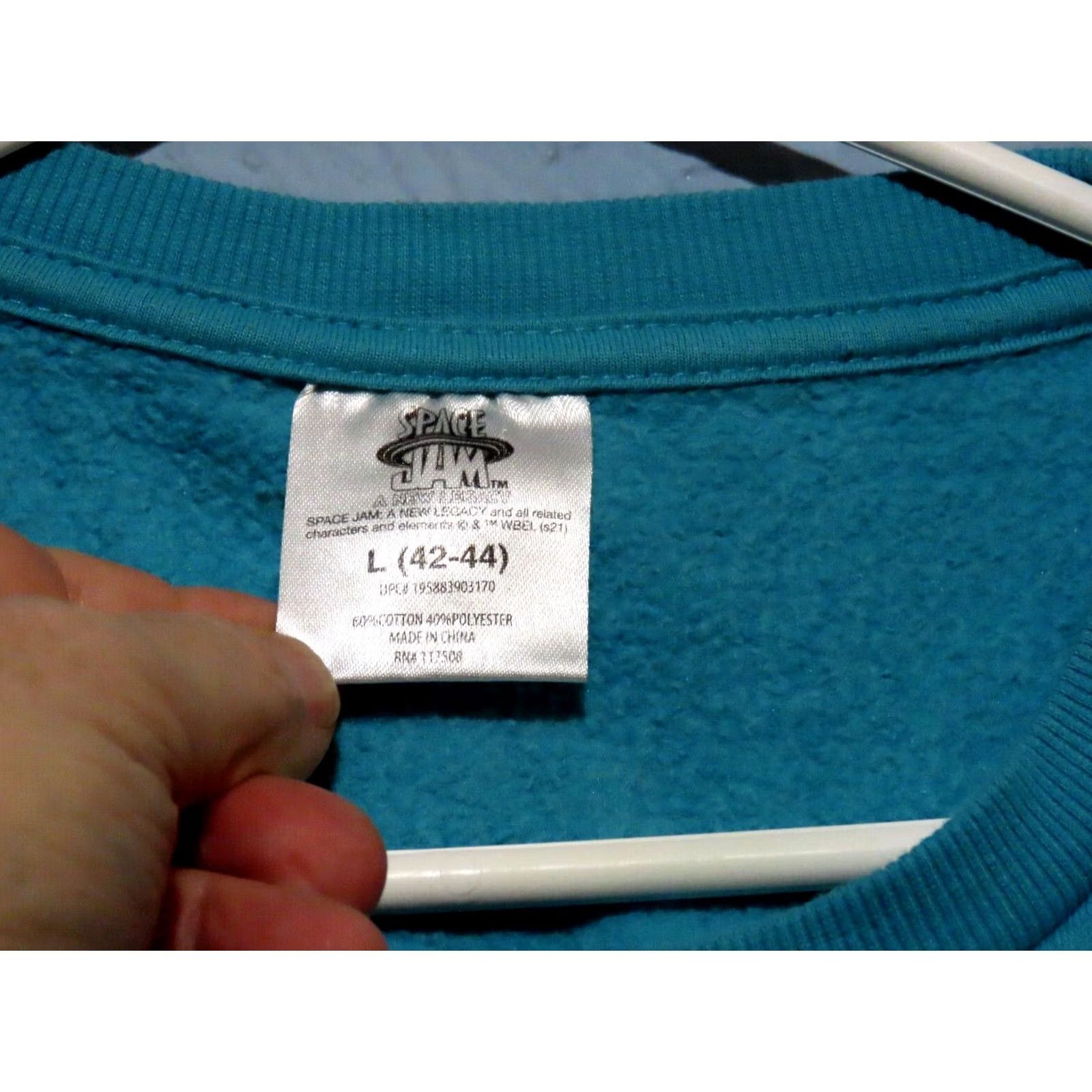 Vintage Space Jam: A New Legacy Men's Large Turquoise Graphic Sweatshirt Size US L / EU 52-54 / 3 - 3 Thumbnail