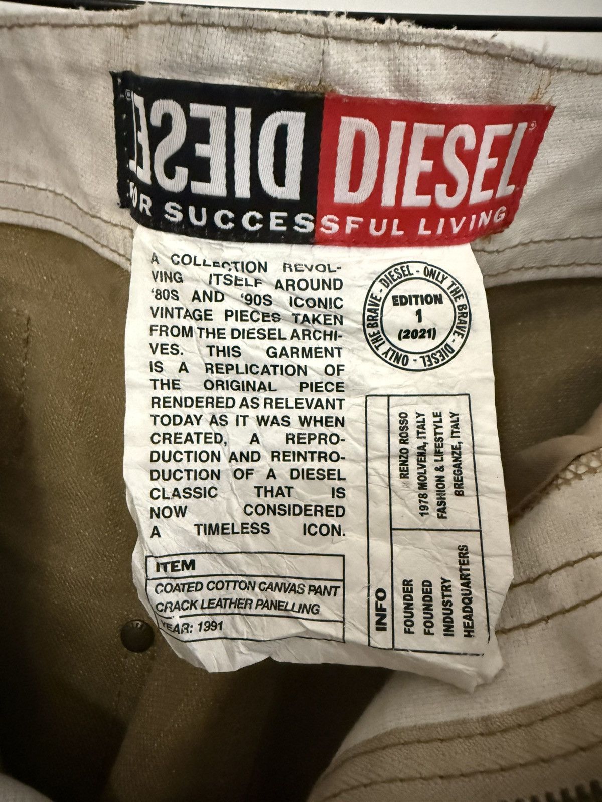Diesel Diesel D4D-5 Waxed Canvas Double Knee Pants Size US 36 / EU 52 - 4 Thumbnail