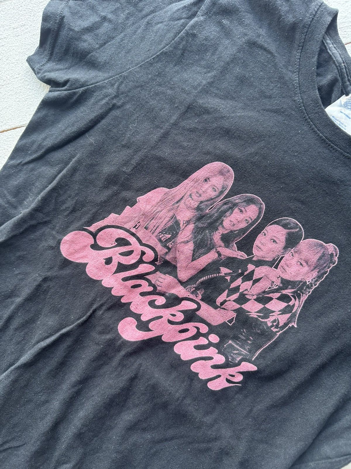 Band Tees BLACKPINK🚨 BIG LOGO BLACK TEE SHORTS SLEEVE GIRLBAND Size S / US 4 / IT 40 - 4 Thumbnail