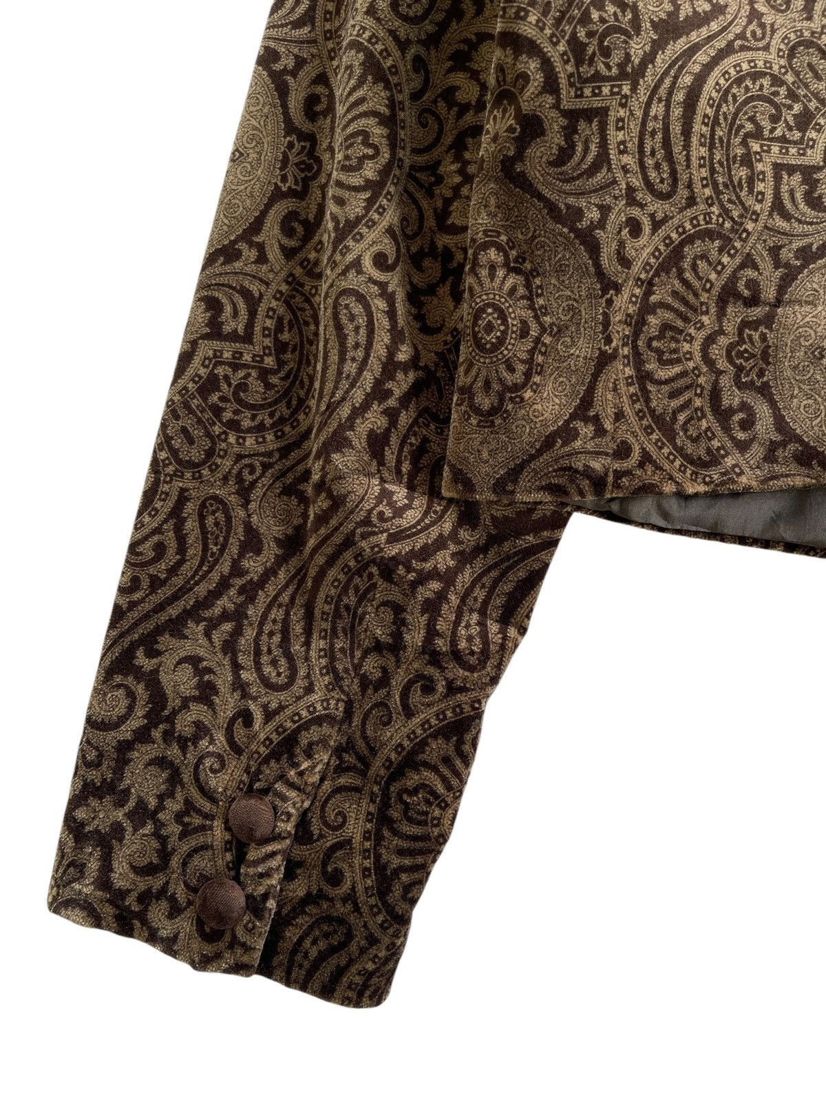 Valentino Valentino Garavani Paisley Cropped Velvet Jacket Size M / US 6-8 / IT 42-44 - 9 Thumbnail