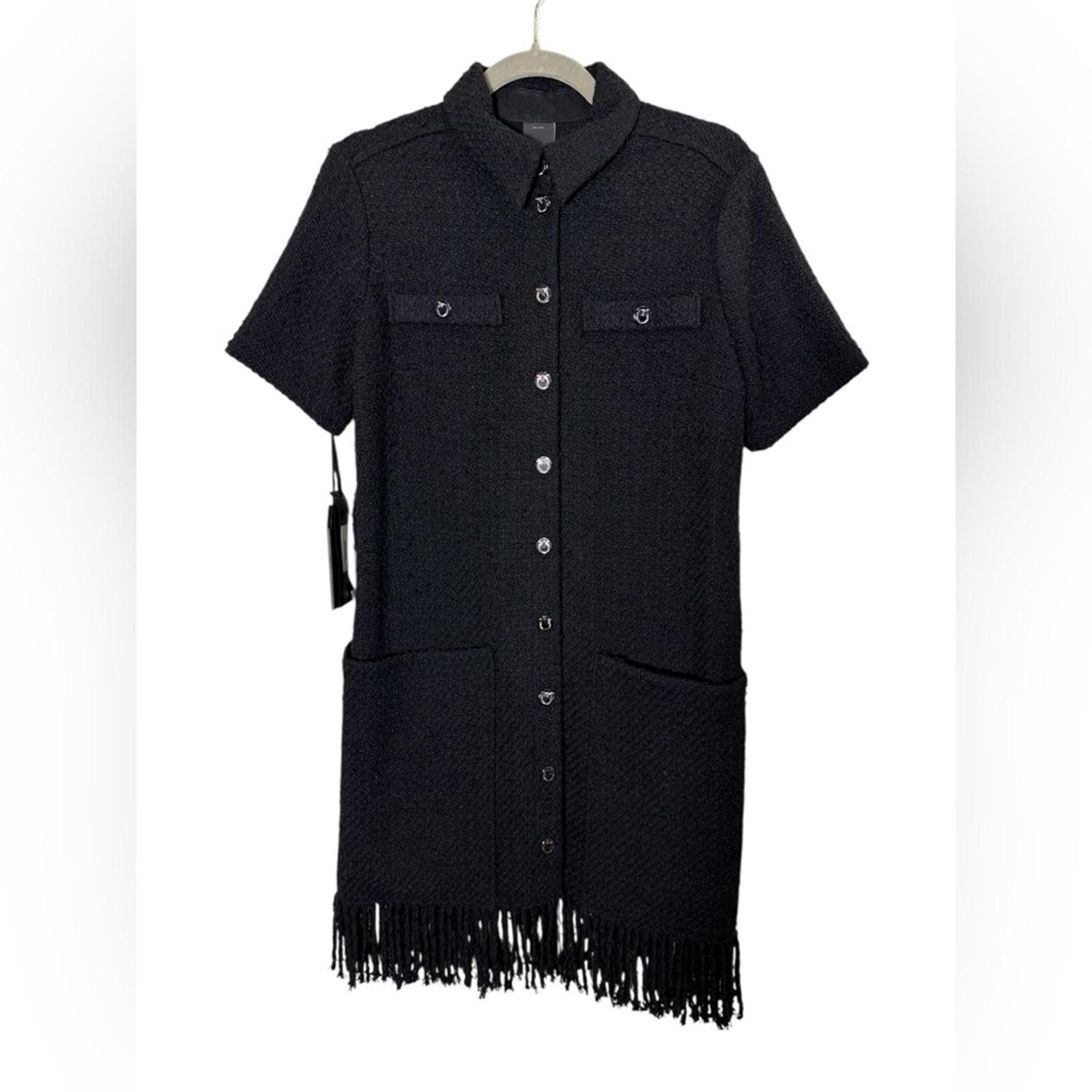 Pinko Pinko Women’s Black Dawson Abito Boucle Dress sz 6 *FLAW* Size M / US 6-8 / IT 42-44 - 1 Thumbnail