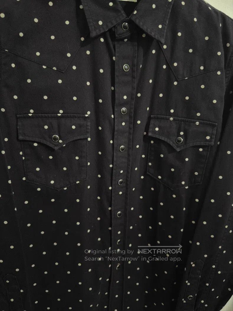 Saint Laurent Paris Saint Laurent Paris Black and White Cat-Eye Button Polka D Size US XL / EU 56 / 4 - 3 Thumbnail