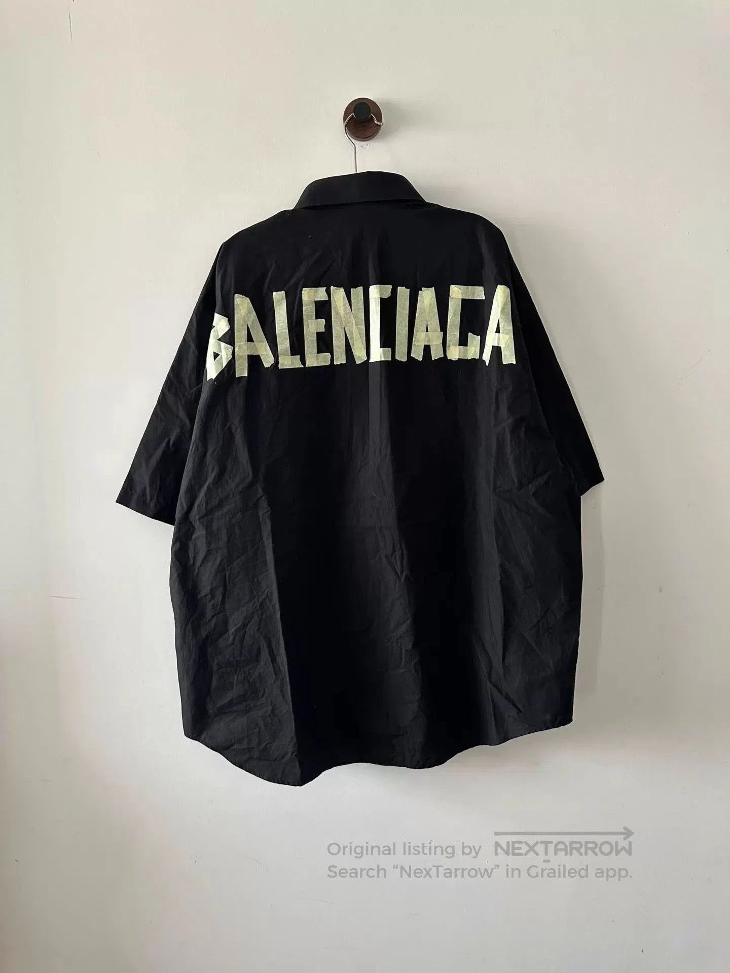 Balenciaga Black Short Sleeve Button-Up Shirt. Size US M / EU 48-50 / 2 - 2 Thumbnail
