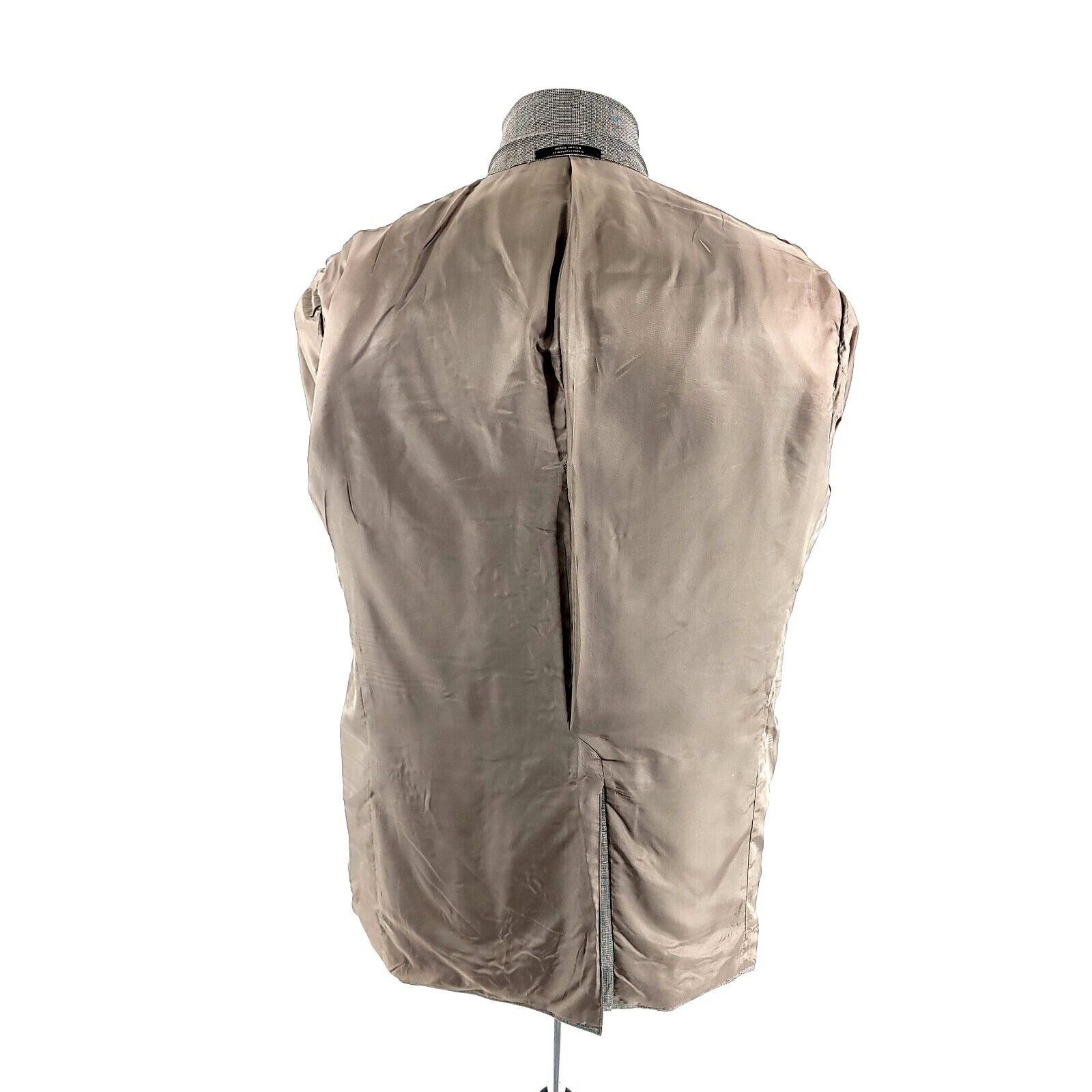 Hart Schaffner Marx Hart Schaffner Marx Wool 2 Button Blazer 42L Cream Black Che Size 42L - 12 Thumbnail