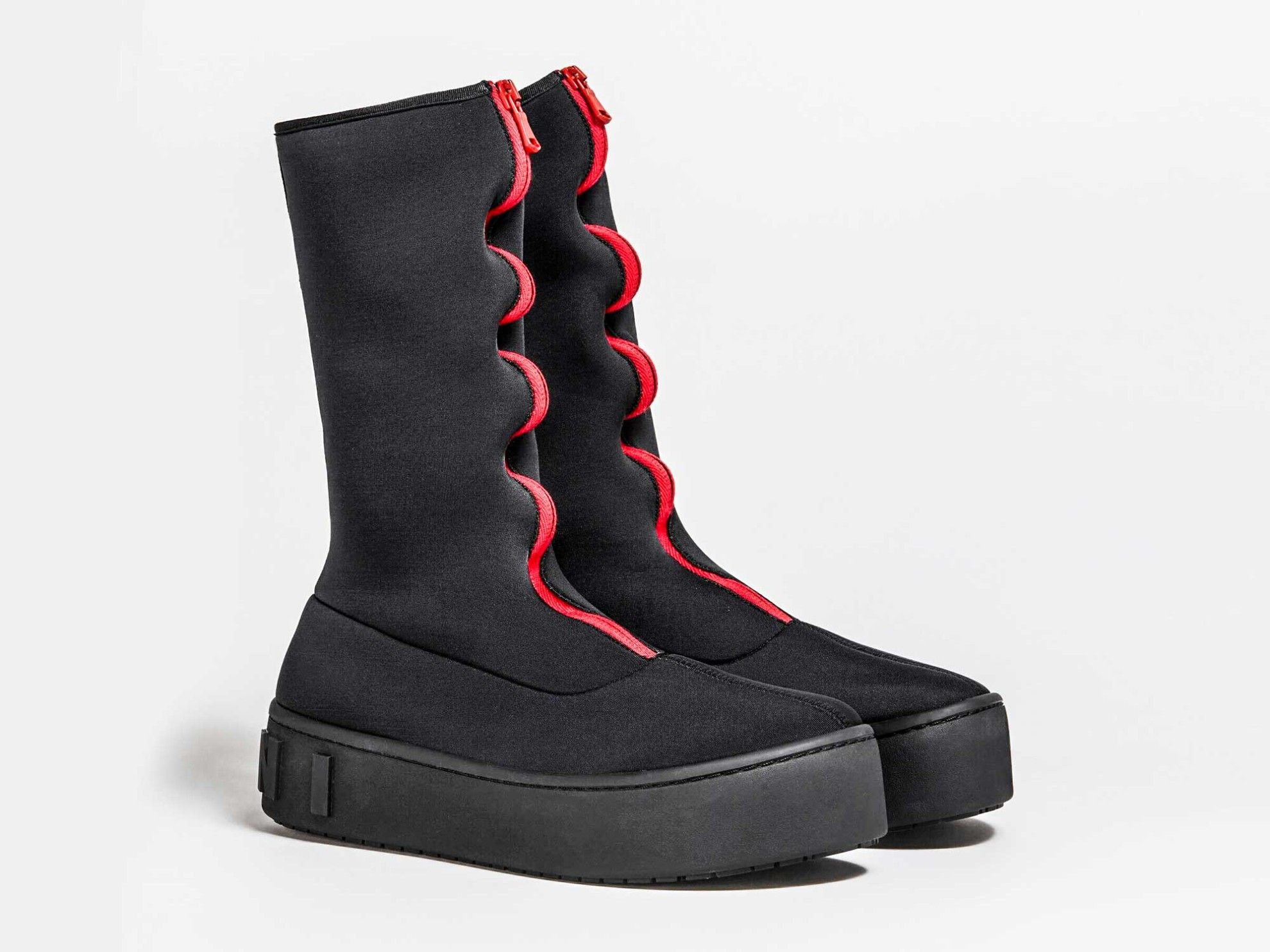 Marni o1y0225 Ankle Boots in Black/Red Size US 11 / EU 44 - 3 Thumbnail