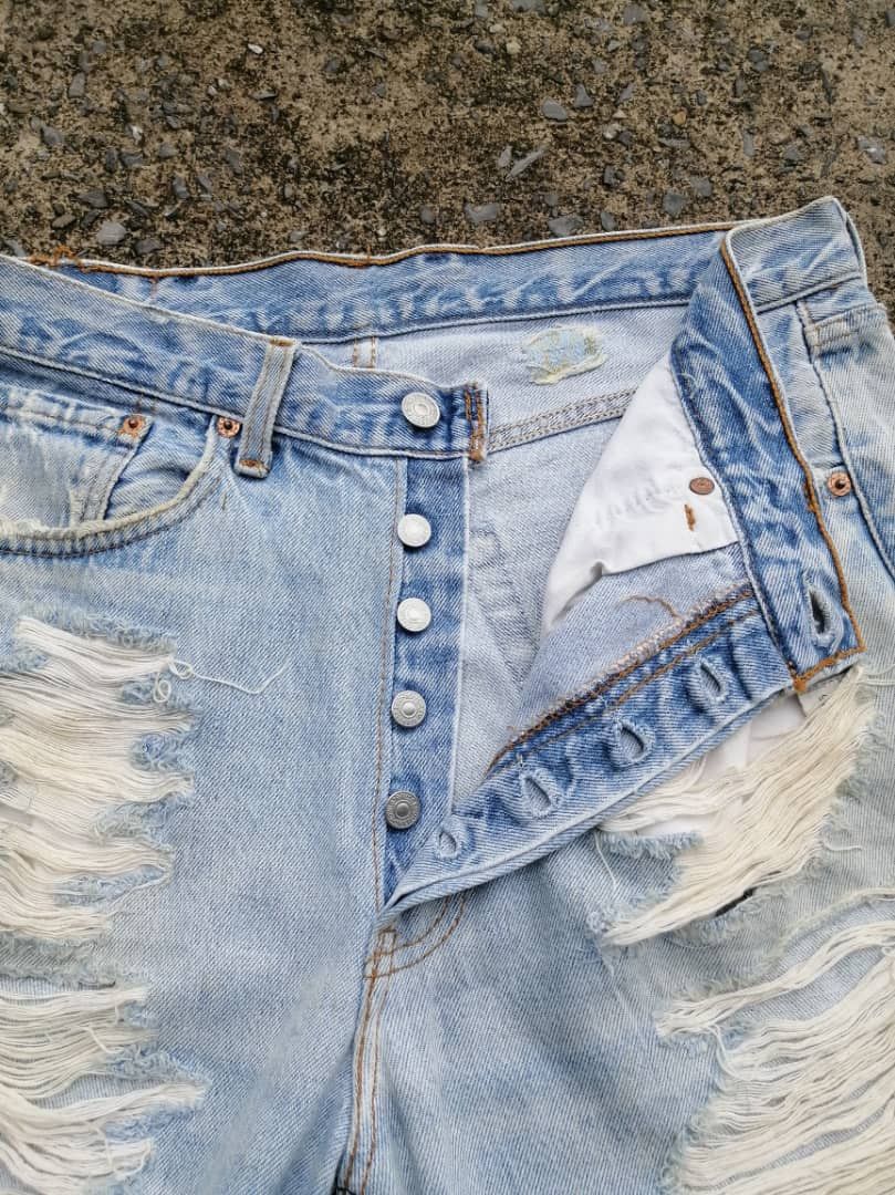 Levi's × Levi's Vintage Clothing Levi's Strauss Distressed Denim Jeans Size US 34 / EU 50 - 7 Thumbnail