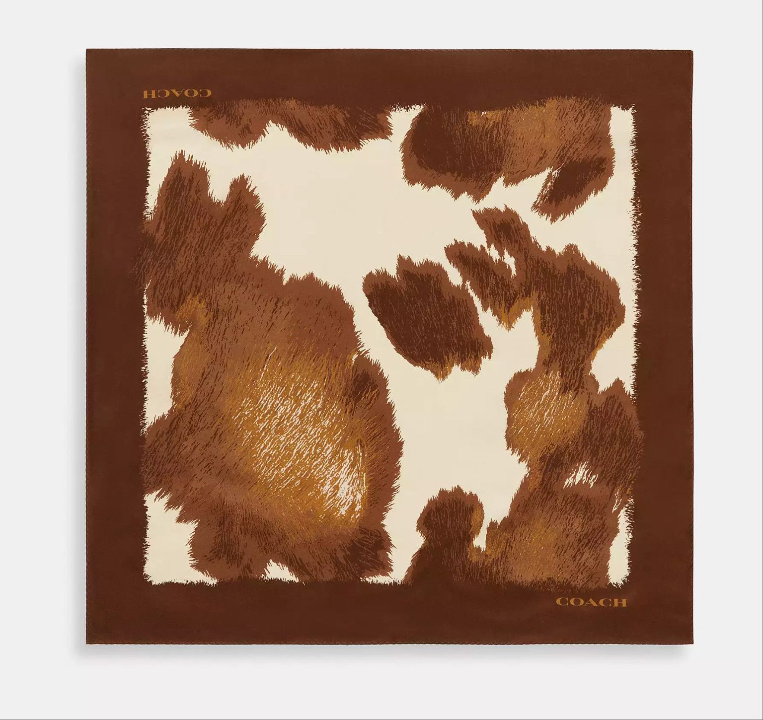 Coach NWT Coach Wild Spots Print Silk Square Scarf CEH47 Size ONE SIZE - 5 Thumbnail