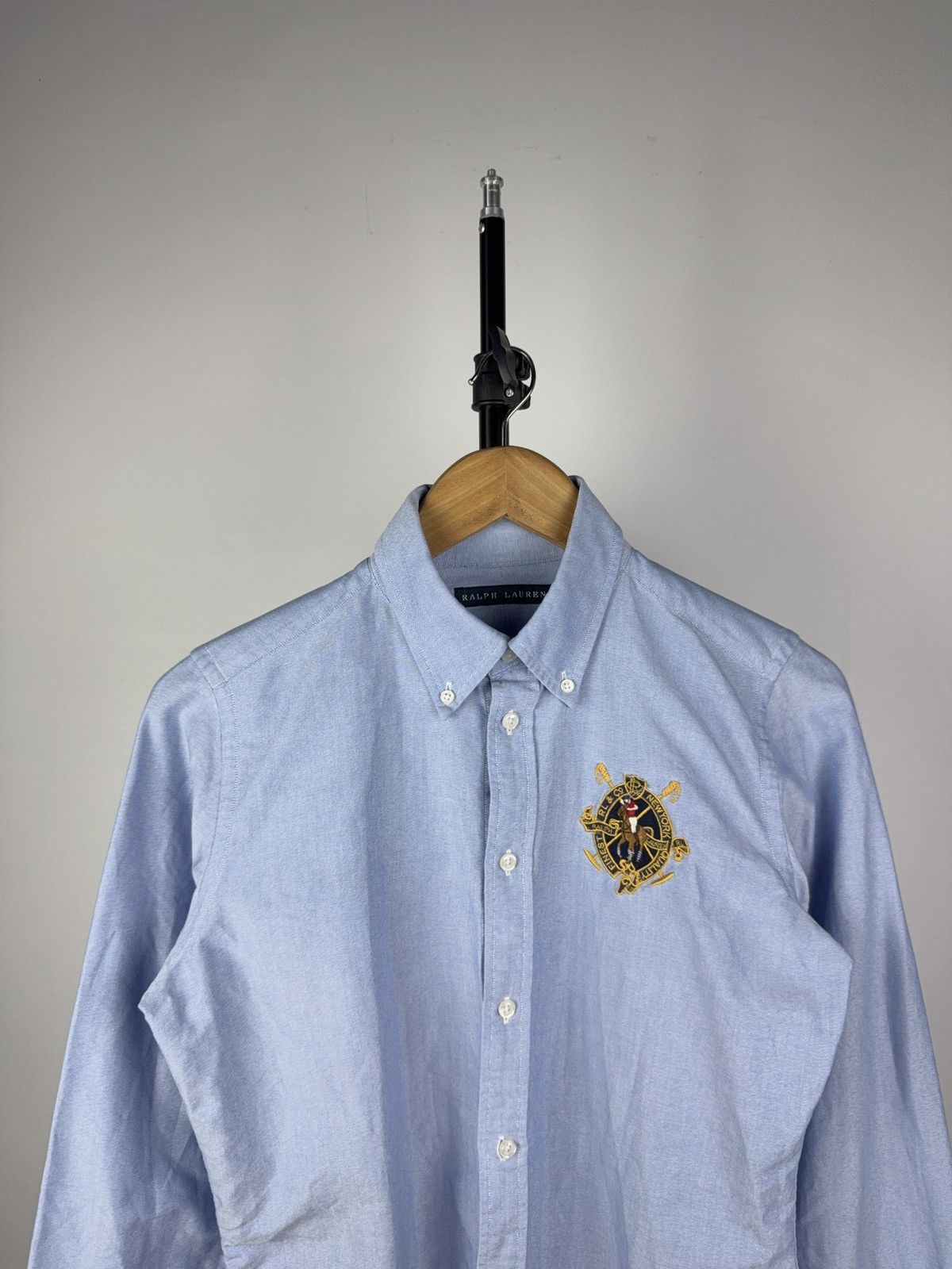 Polo Ralph Lauren Ralph Lauren Crest Oxford Shirt Blue Button-Down Size 8 Size M / US 6-8 / IT 42-44 - 2 Thumbnail