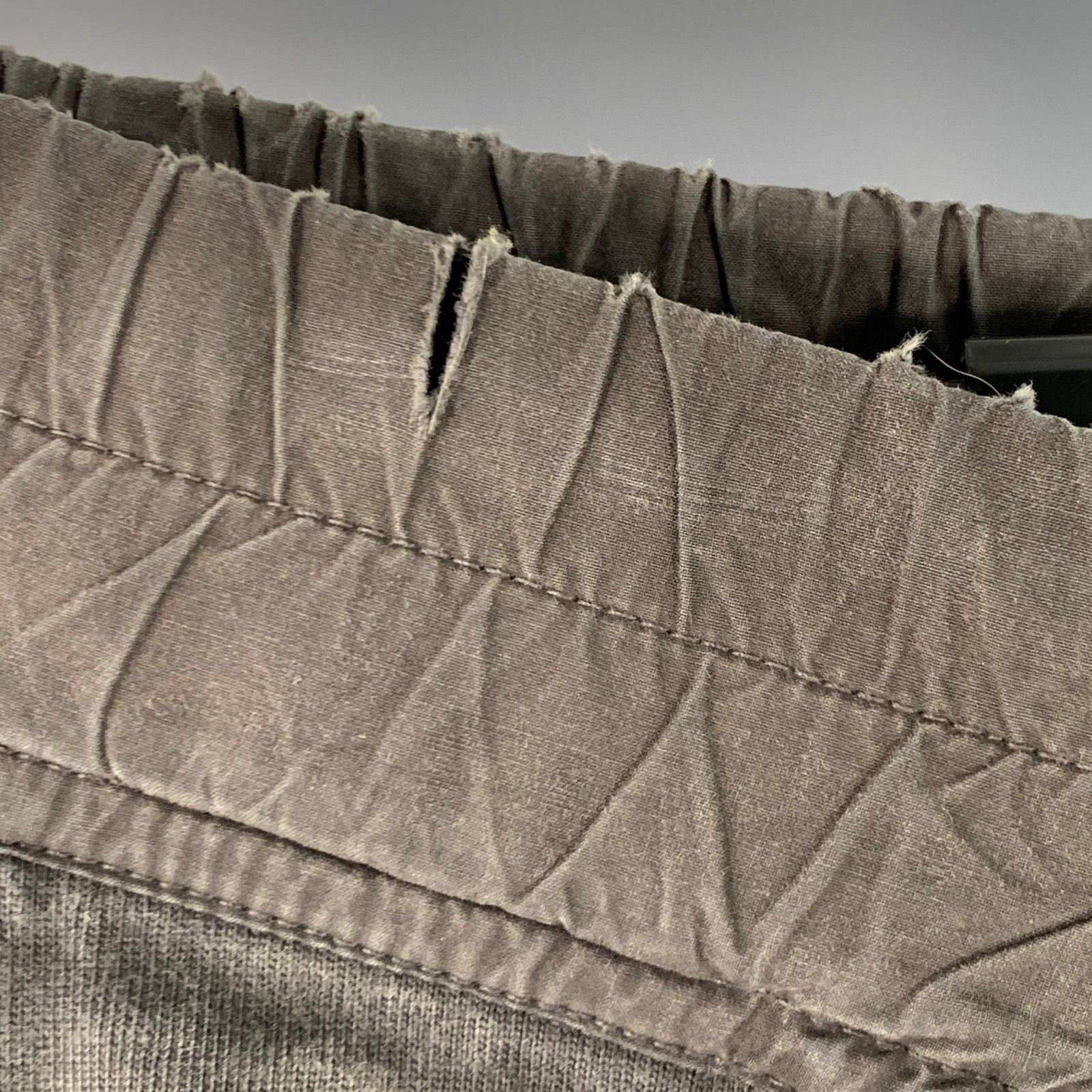 Rick Owens Drkshdw Size S Grey Cotton Drop Crotch Drawstring Casual Pants Size US 27 - 3 Thumbnail