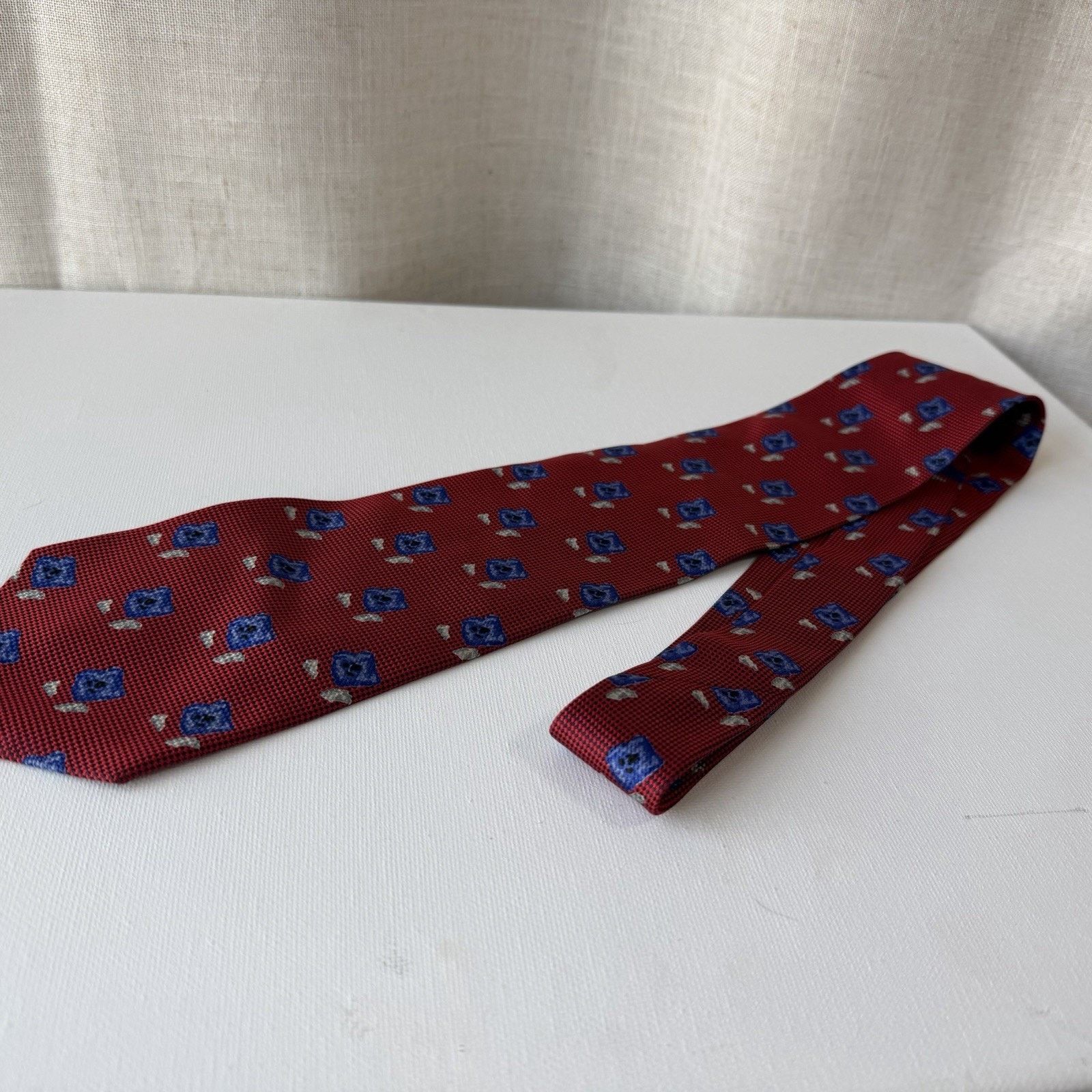 Vintage Biella Silk Tie Made in Italy for Britches of Georgetown VTG Size ONE SIZE - 12 Thumbnail
