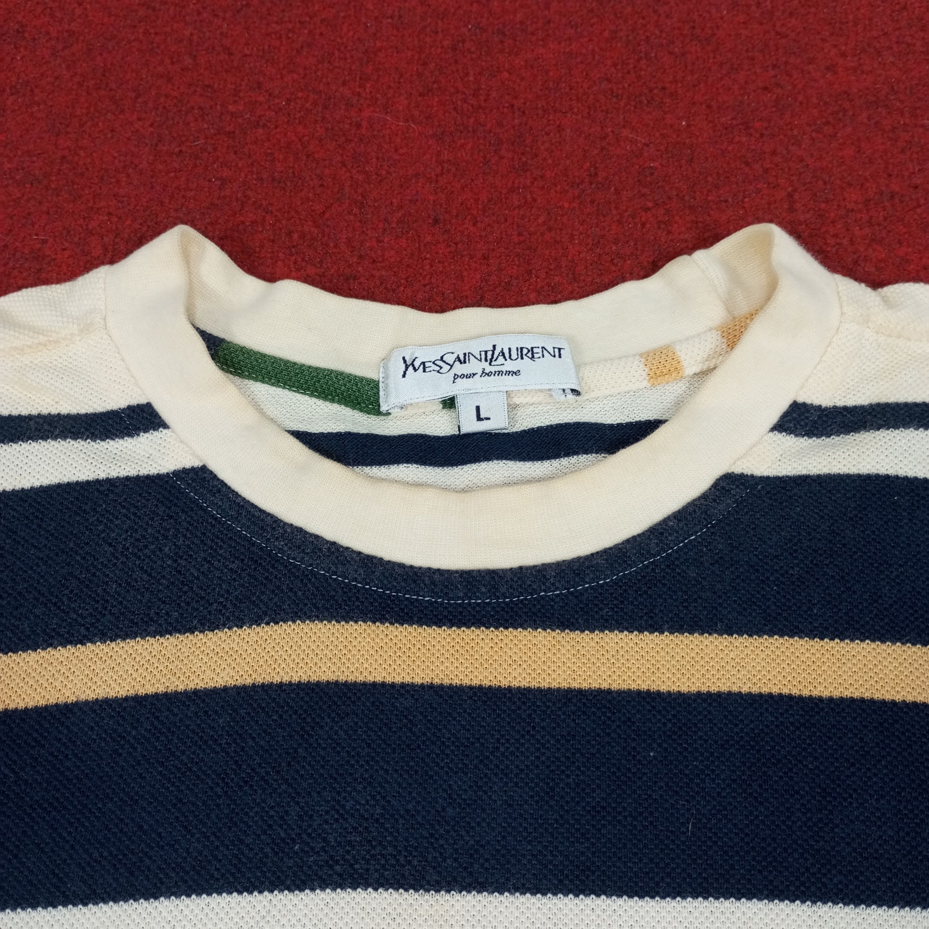 Vintage Yves Saint Laurent Luxury Brand Fashion Design Style Tshirt Size US L / EU 52-54 / 3 - 3 Thumbnail