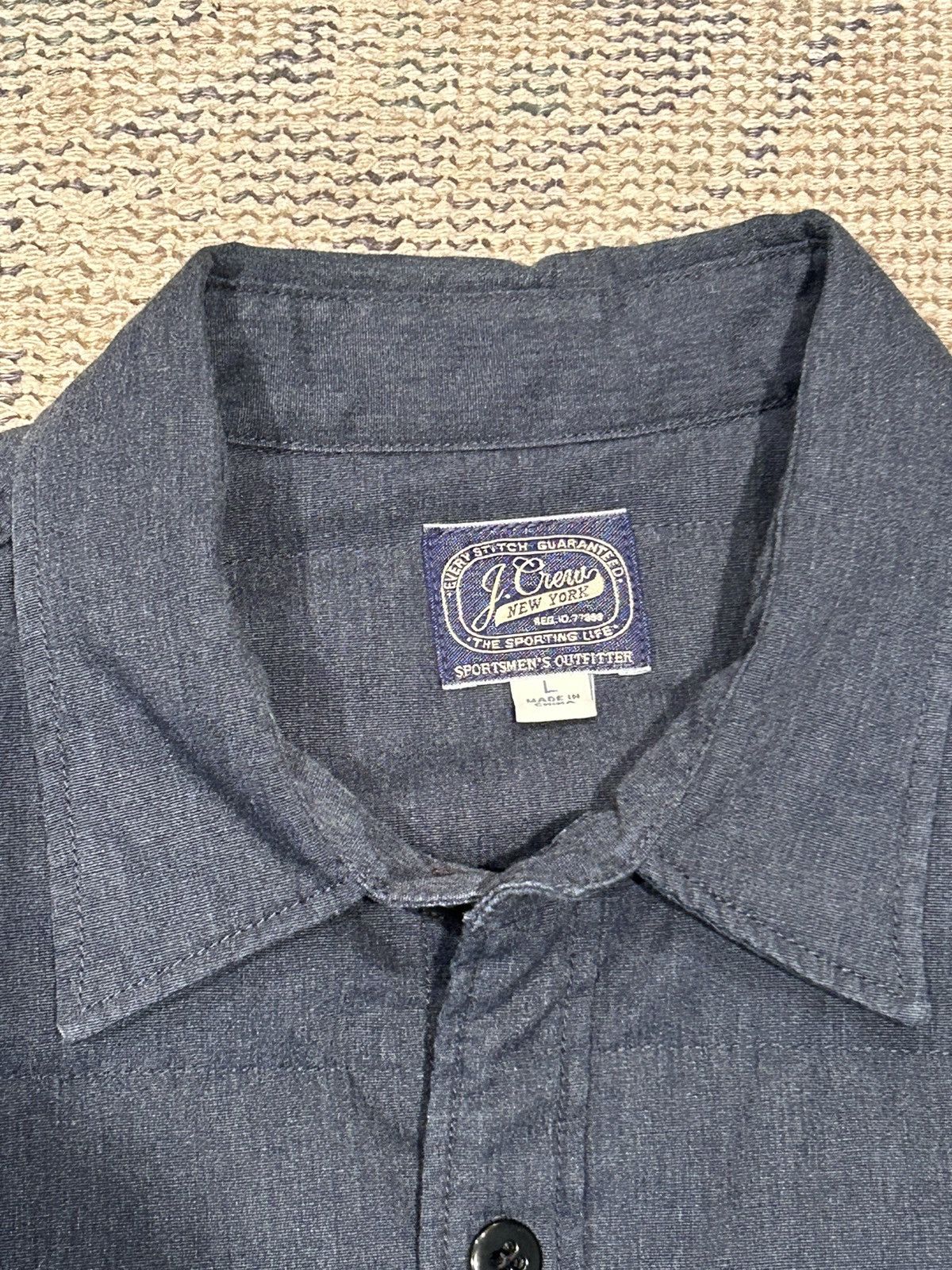 J.Crew Quilted Button Up Shirt Size US L / EU 52-54 / 3 - 3 Thumbnail