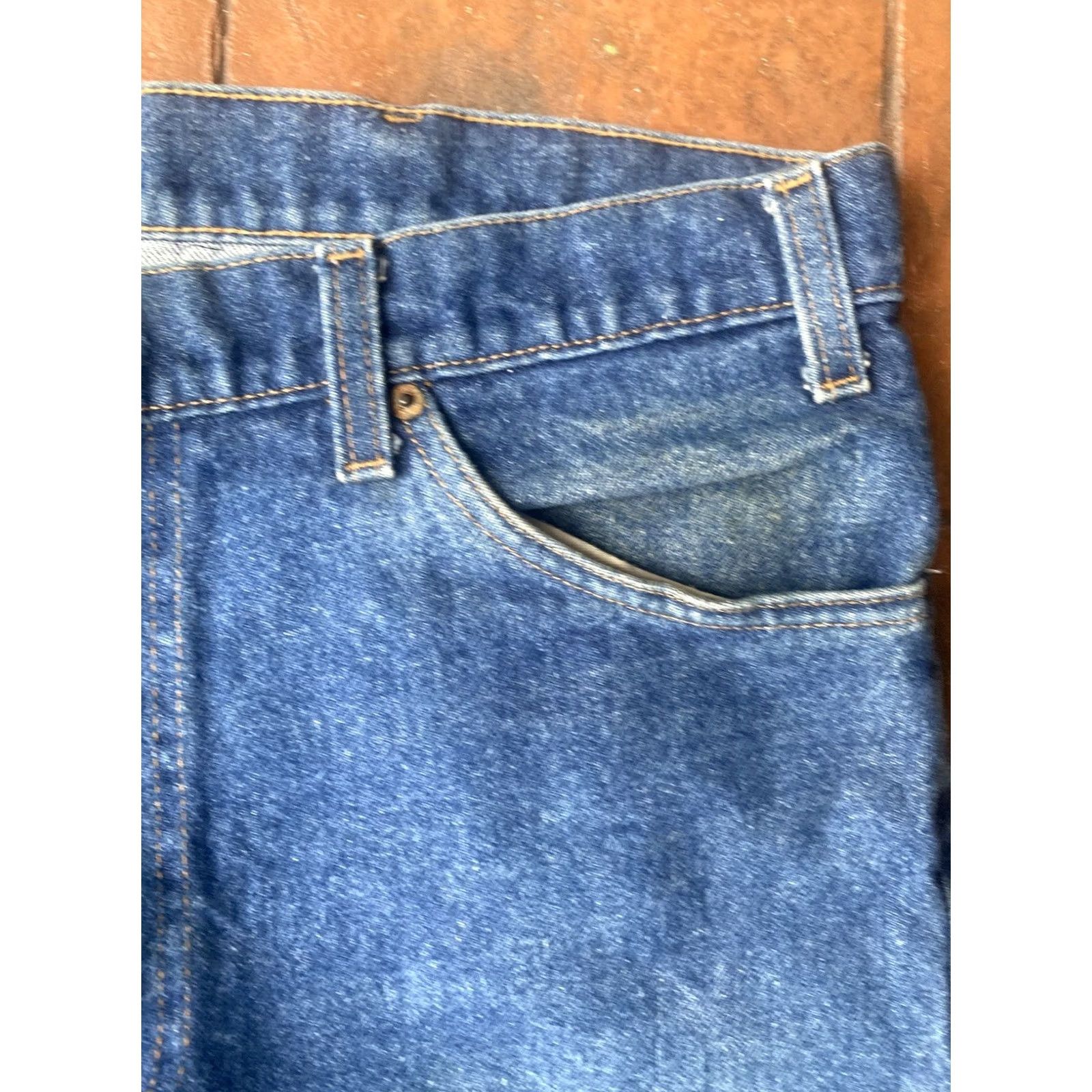 Levi's VINTAGE Levi's 575 Orange Tab Jeans Men's 36x32 Distressed Bootcut Denim Blue 80s Mens Size US 36 / EU 52 - 7 Thumbnail