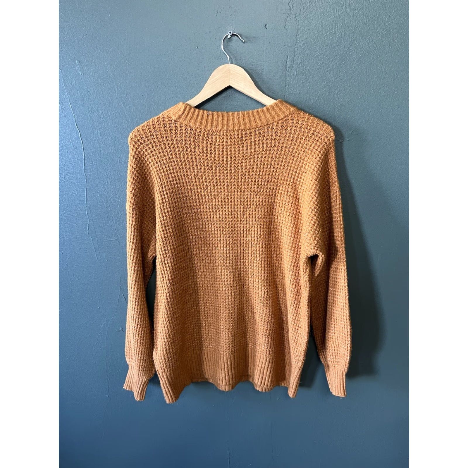 American Eagle Outfitters America Eagle Womens Orange Knit Pullover Sweatshirt Size Medium Size M / US 6-8 / IT 42-44 - 2 Thumbnail