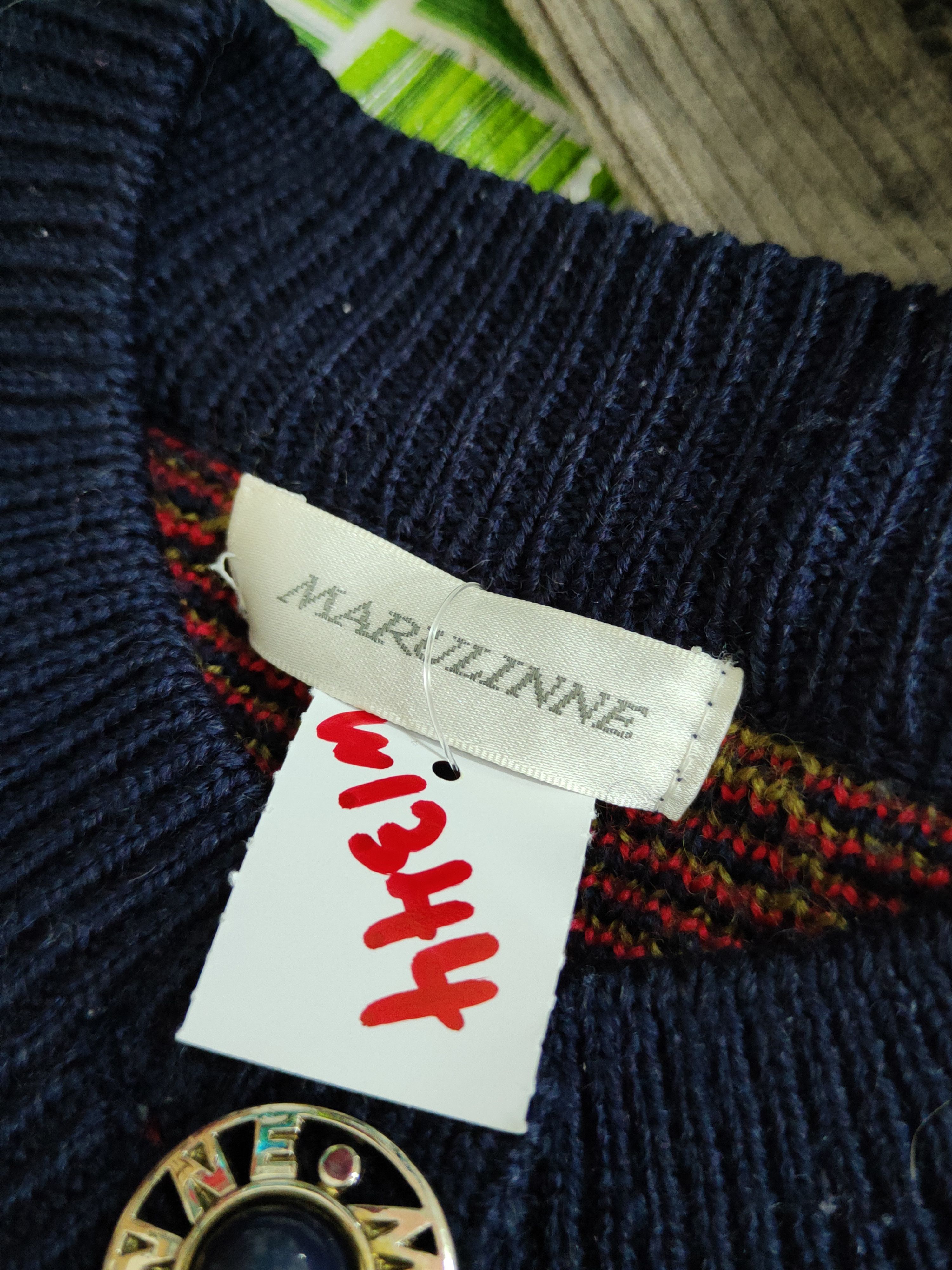 Homespun Knitwear × Japanese Brand Marulinne Navy Knitwear Cardigan #W1344 Size S / US 4 / IT 40 - 12 Thumbnail