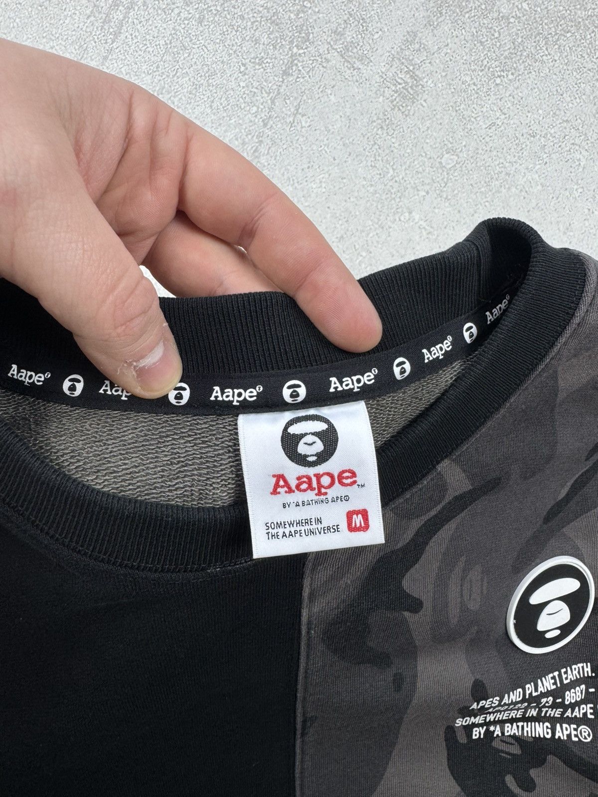 Aape AAPE BY A BATHING APE Apunvs Bape Camo Big Logo Sweatshirt Size US M / EU 48-50 / 2 - 12 Thumbnail