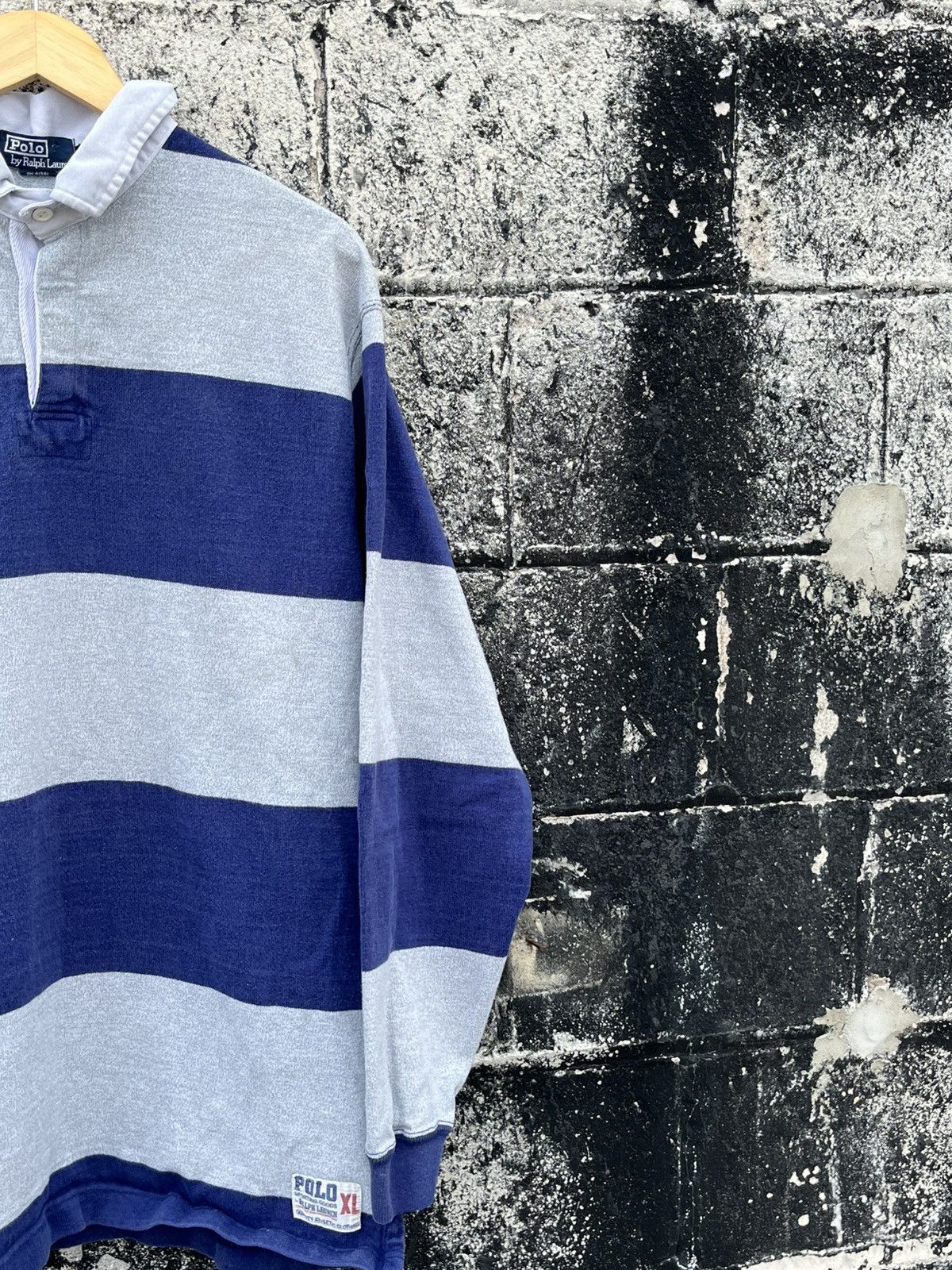 Vintage Polo Ralph Lauren vintage striped rugby shirt preppy hype Size US XL / EU 56 / 4 - 5 Thumbnail