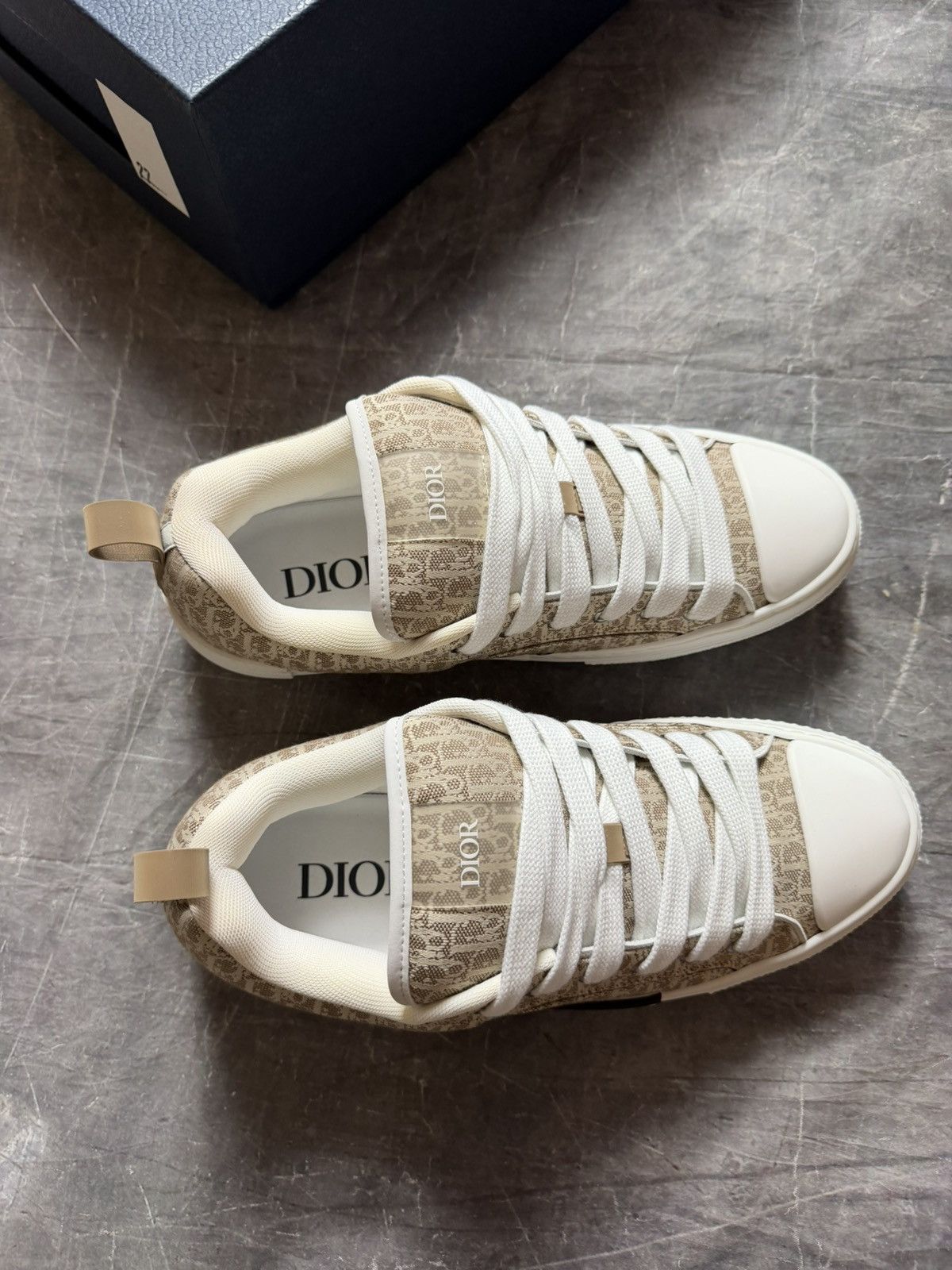 Dior Dior B23 Skater 'Dior Oblique - Beige' Size US 13 / EU 46 - 5 Thumbnail