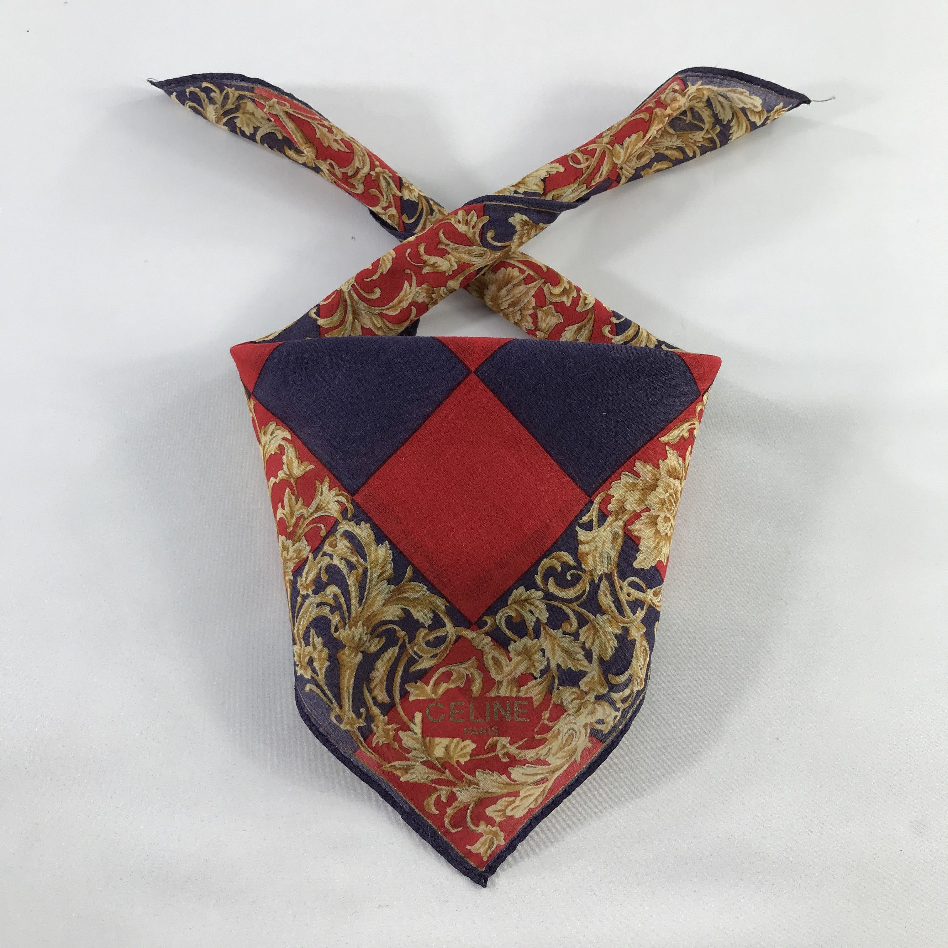 Celine × Vintage Celine Bandana / Handkerchief / Neckerchief - S620 Size ONE SIZE - 3 Thumbnail