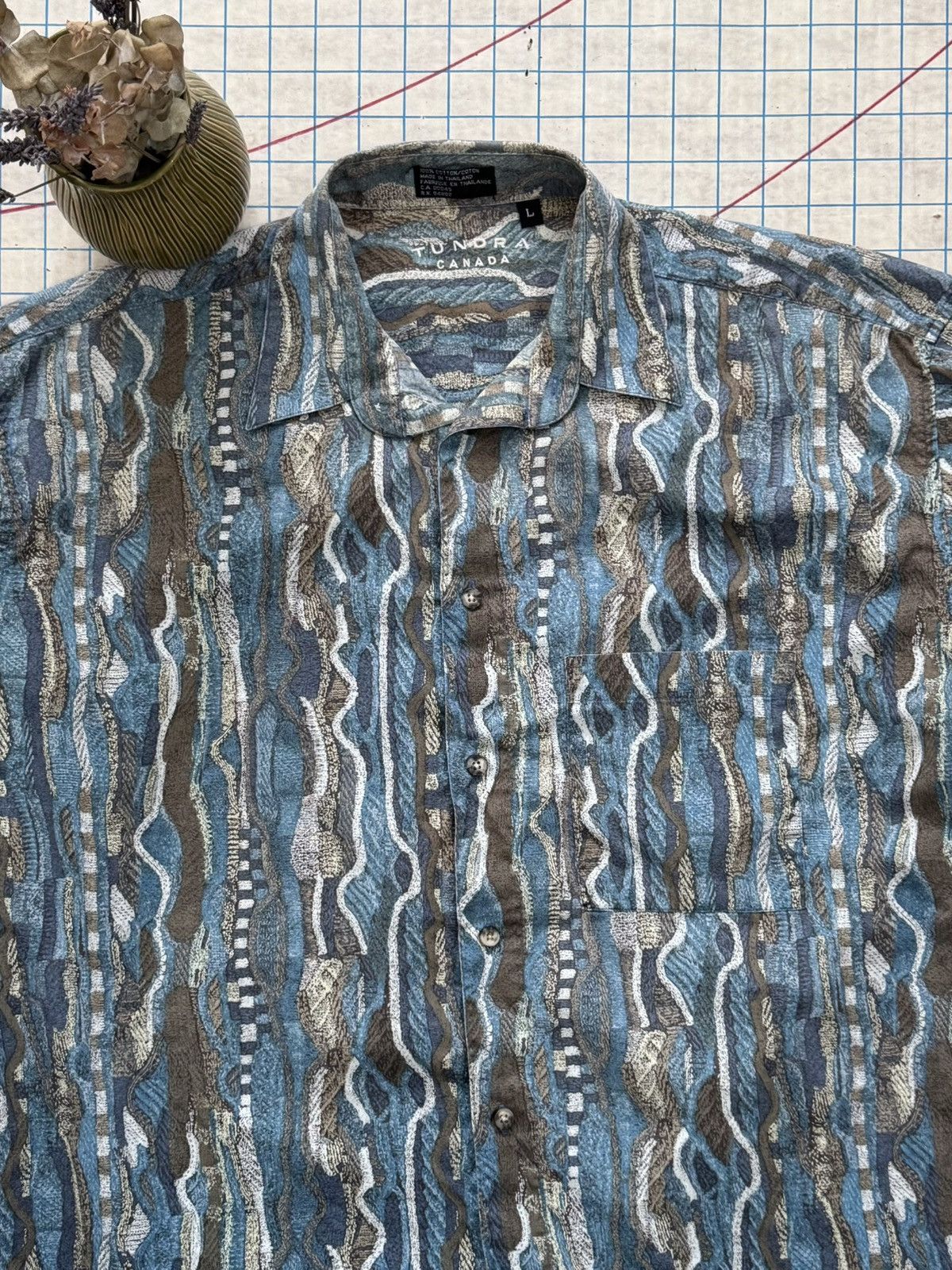 Tundra × Tundra Canada Tundra Canada Colored Cable Knit Style Button Up Shirt Large Size US L / EU 52-54 / 3 - 4 Thumbnail