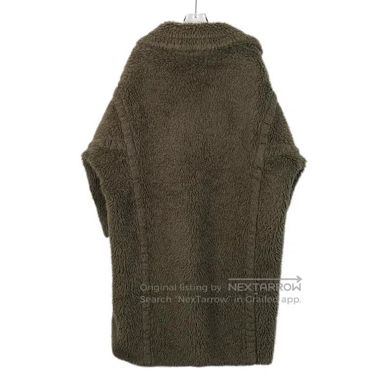 Max Mara Max Mara Olive Green Teddy Alpaca Hair Lapel Coat Size M / US 6-8 / IT 42-44 - 2 Thumbnail