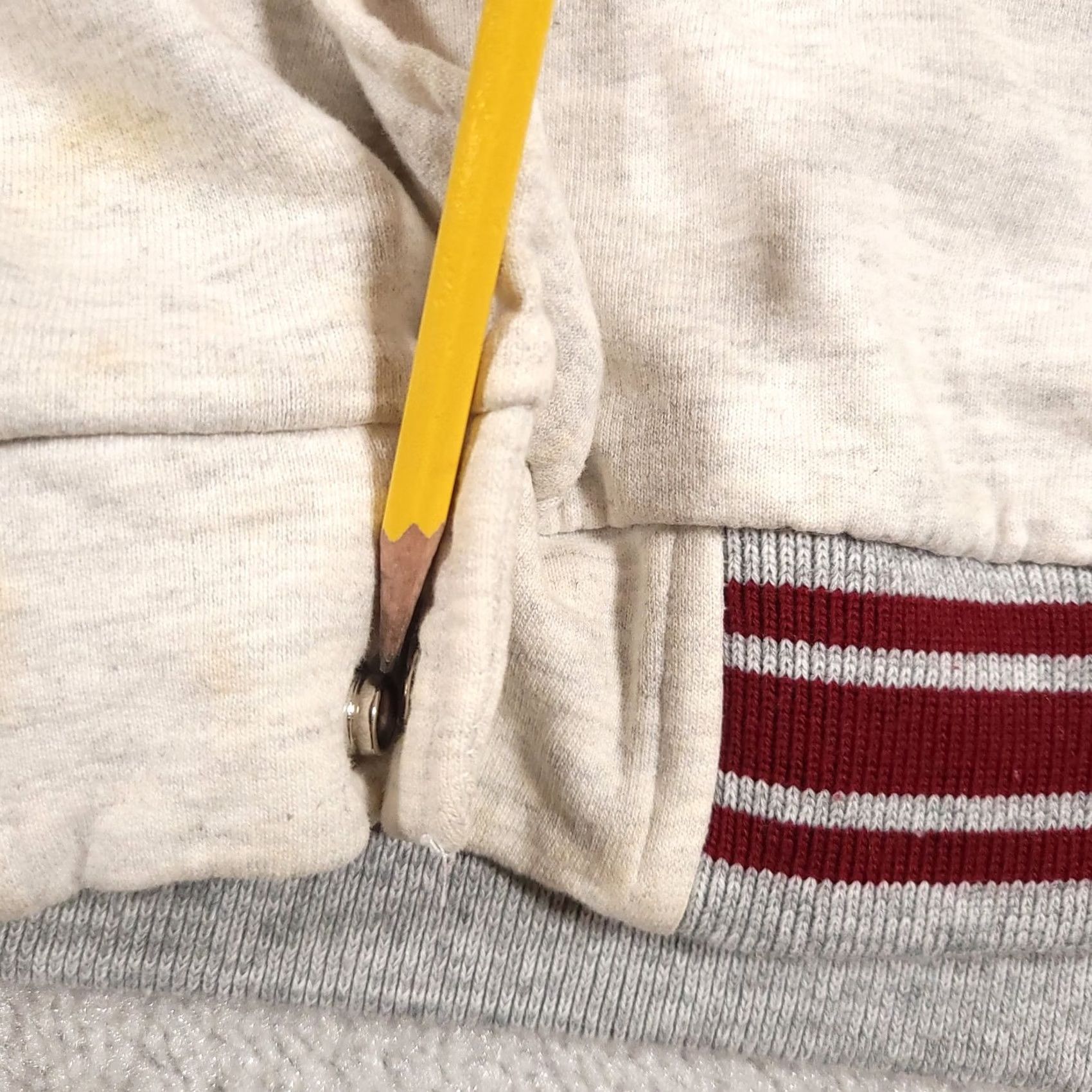 Nike VINTAGE Nike Jacket Mens Large Gray Maroon Swoosh Snap Button Varsity USA 90s Size US L / EU 52-54 / 3 - 7 Thumbnail