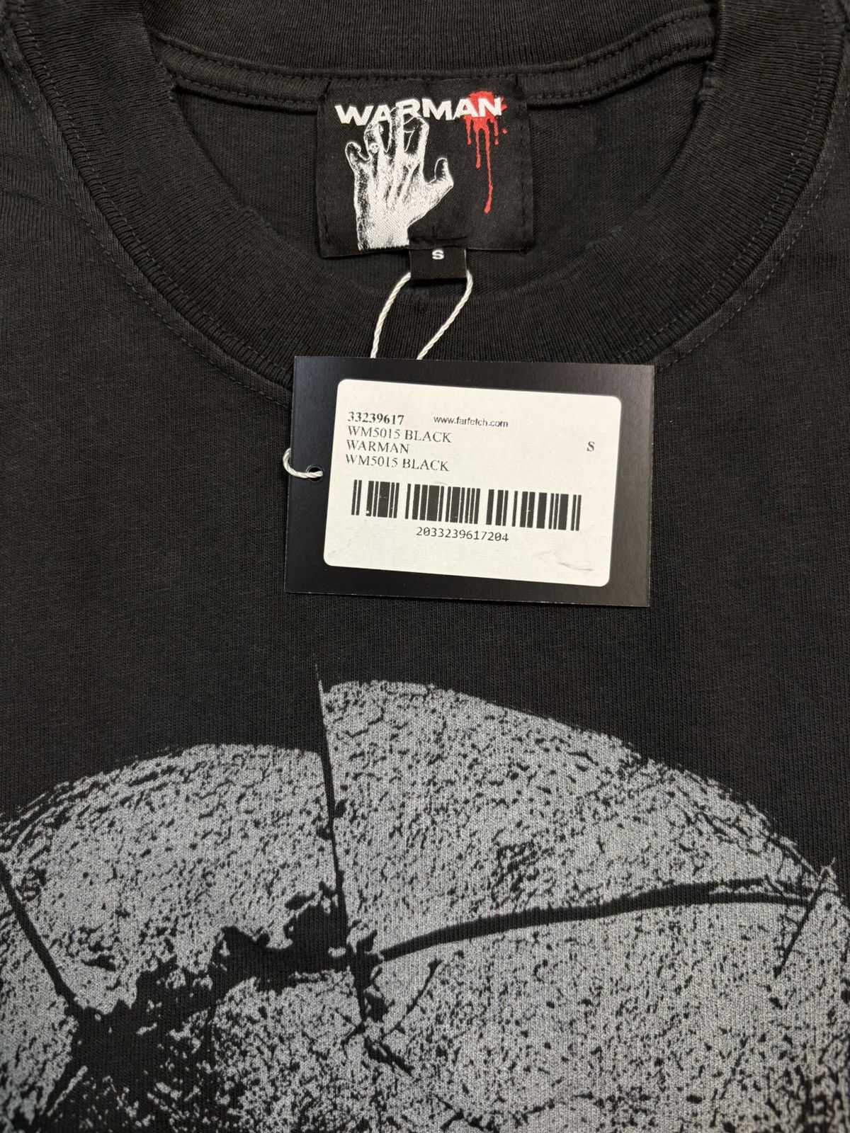 Vintage Warman Broken Skull Graphic T-Shirt, Washed Black Size US S / EU 44-46 / 1 - 7 Thumbnail