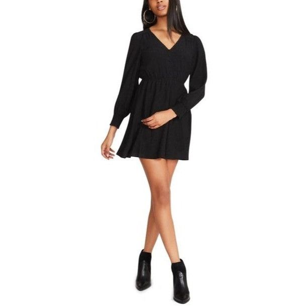 Steve Madden Steve Madden Cora Long Sleeve Dress Black, L Size L / US 10 / IT 46 - 2 Thumbnail
