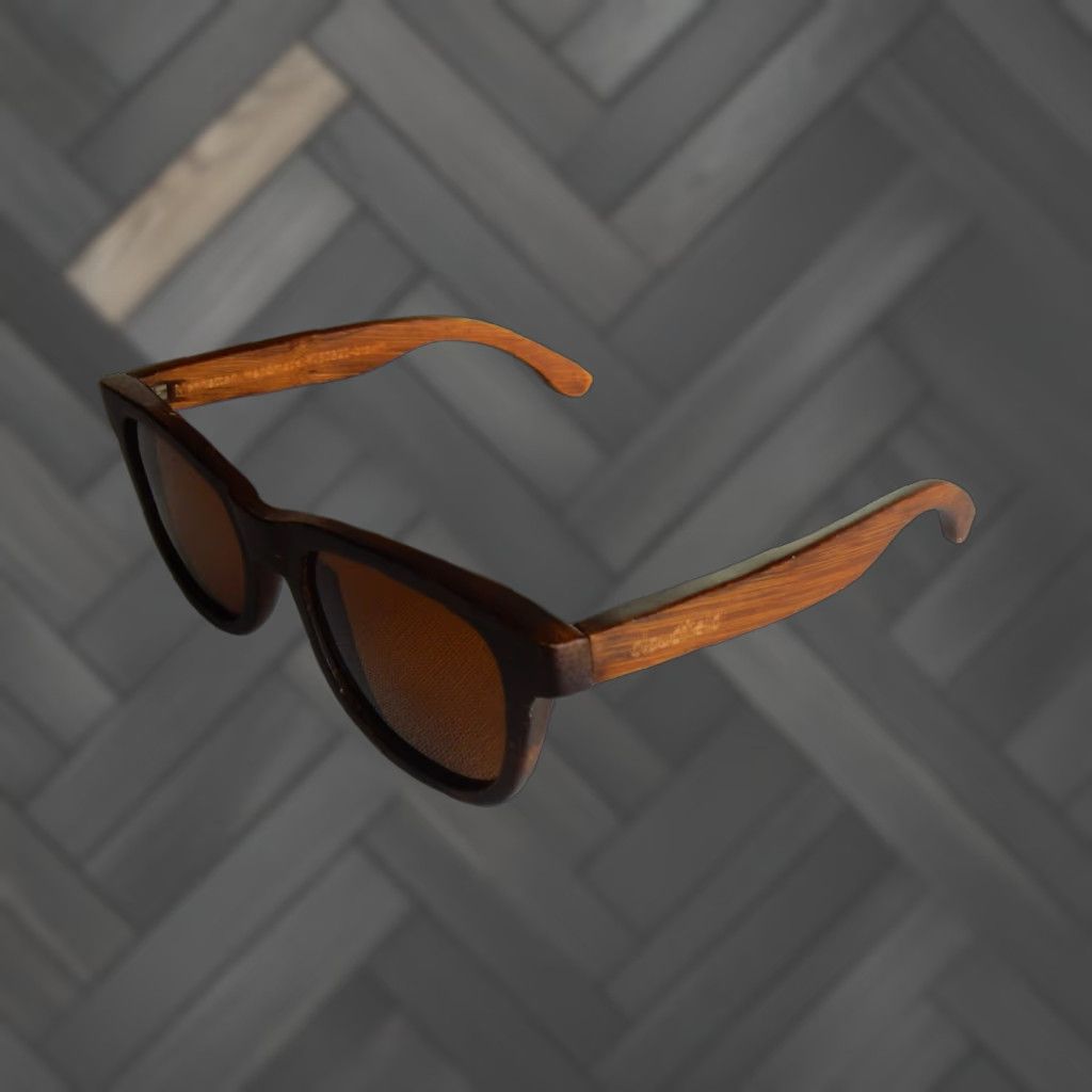 Vintage VINTAGE Cloudfield Sunglasses Unisex Adults Brown Wood Bamboo Size ONE SIZE - 1 Thumbnail