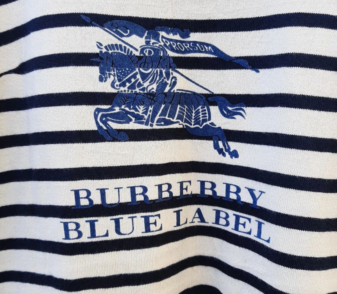 Burberry 2000s Burberry Blue Label Striped Midi Dress y2k Size US S / EU 44-46 / 1 - 3 Thumbnail