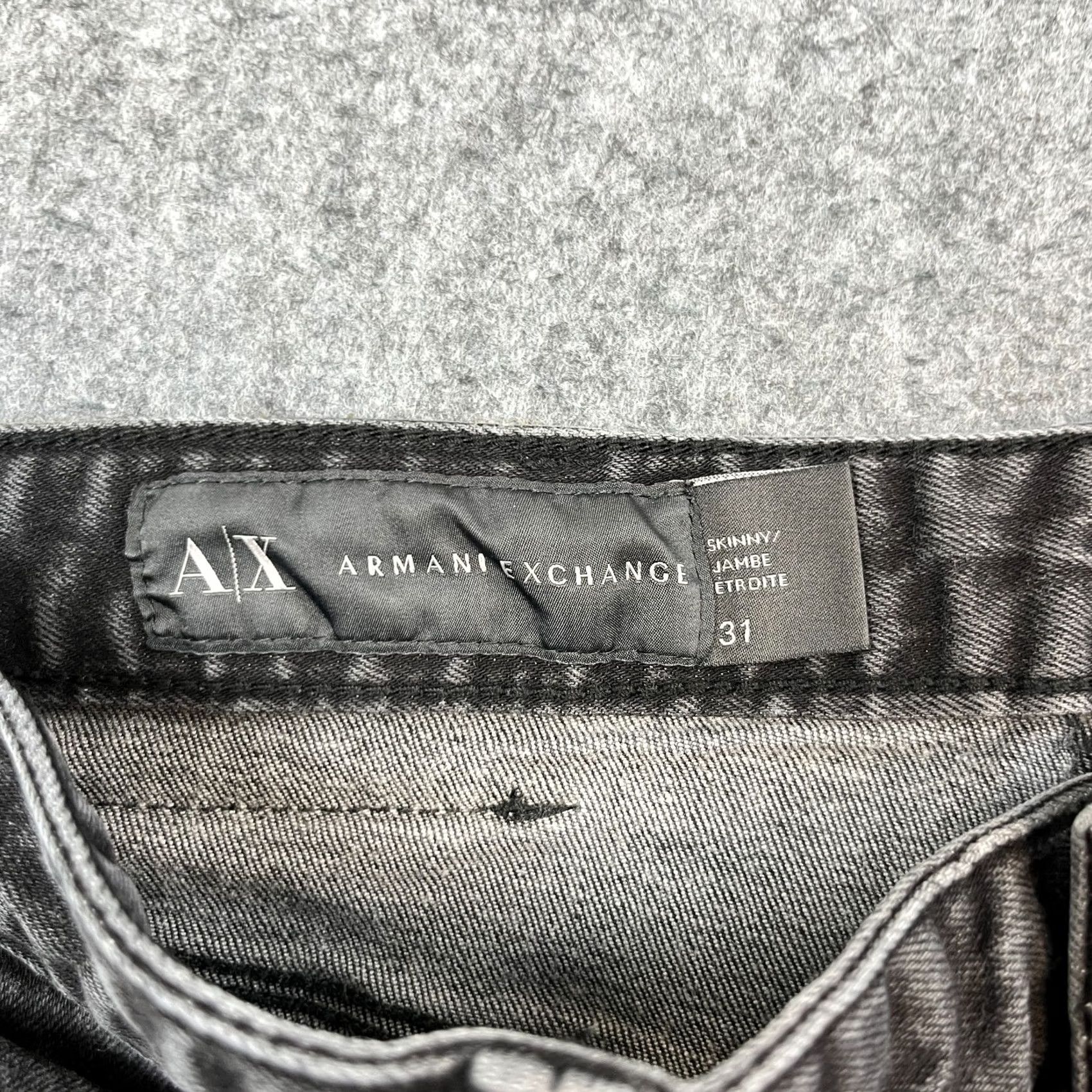 Armani Exchange Armani Exchange Jeans Slim Skinny 31 30 Dark Wash Grey Stretch Denim 5-Pocket Mens Regular Size Size US 31 - 7 Thumbnail