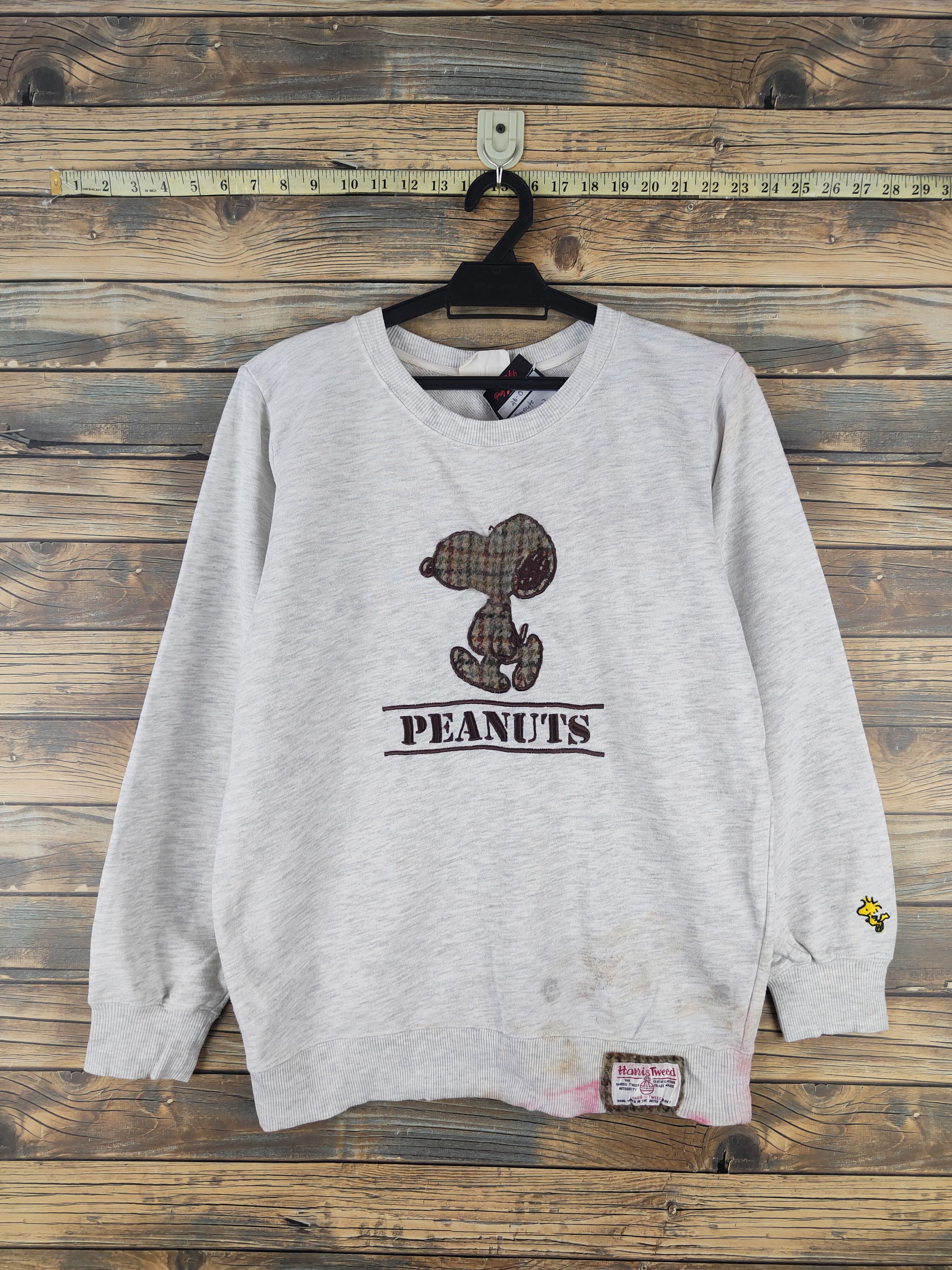 Harris Tweed DL Peanuts-Harris Tweed Gray Sweatshirts #46-068 Size US M / EU 48-50 / 2 - 1 Thumbnail
