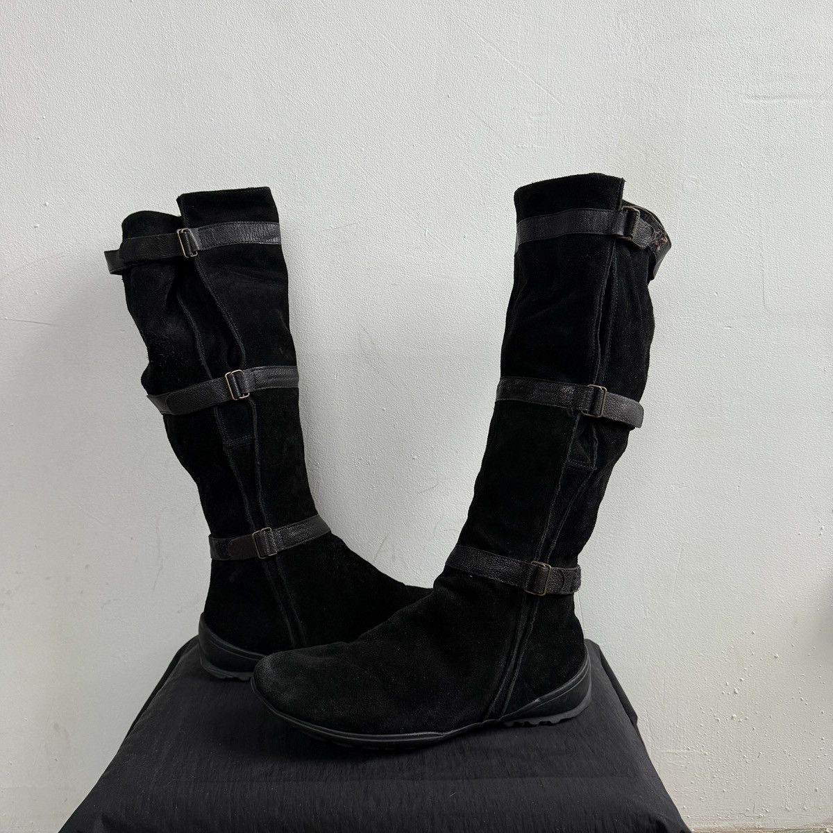 Hysteric Glamour Vintage Suede Black Knee High Boots Size US 6.5 / IT 36.5 - 3 Thumbnail