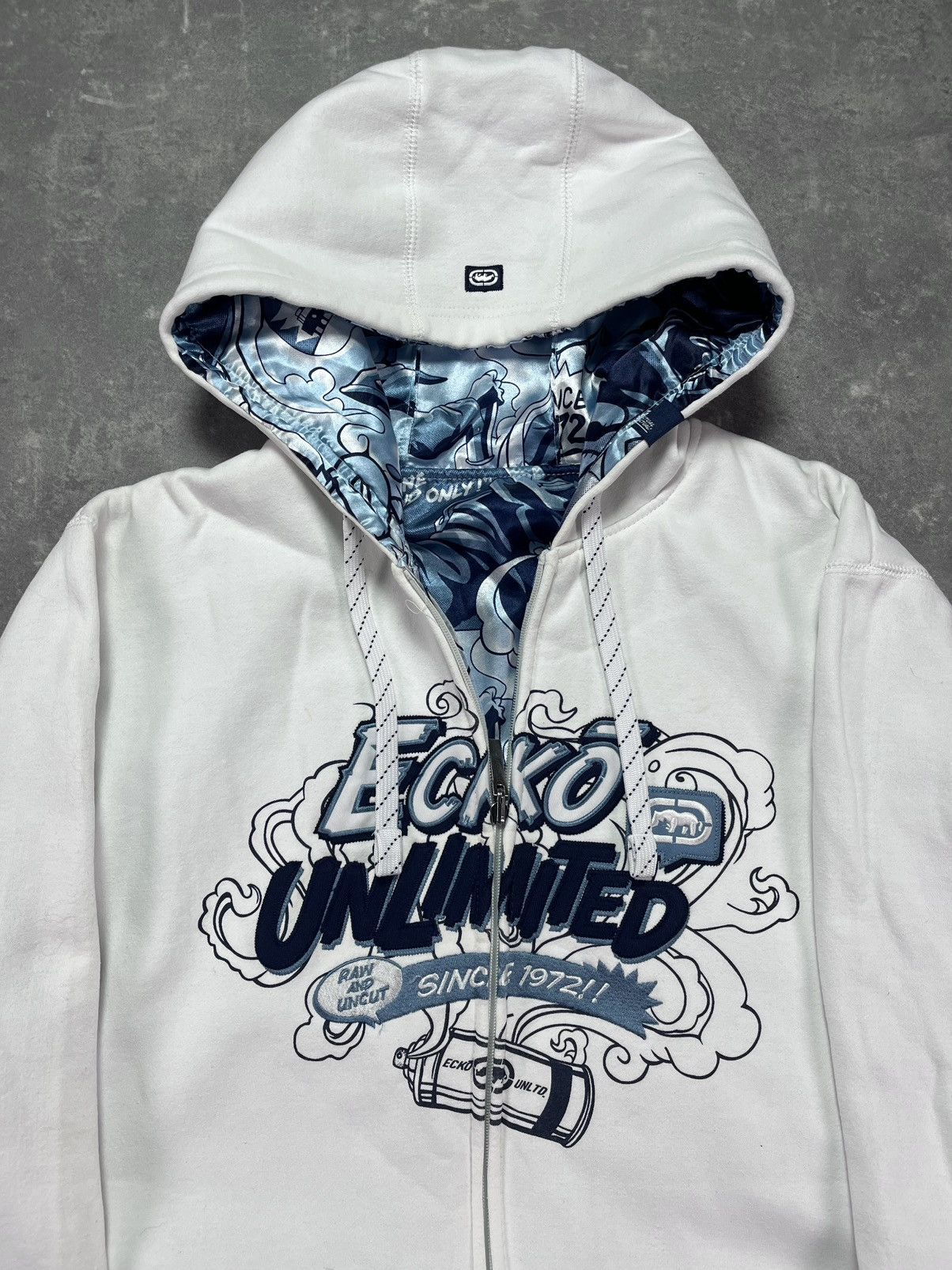 Ecko Unltd. 00s Ecko Unltd. Reversible AOP Printed Baggy Zip Hoodie XXL Size US XXL / EU 58 / 5 - 9 Thumbnail