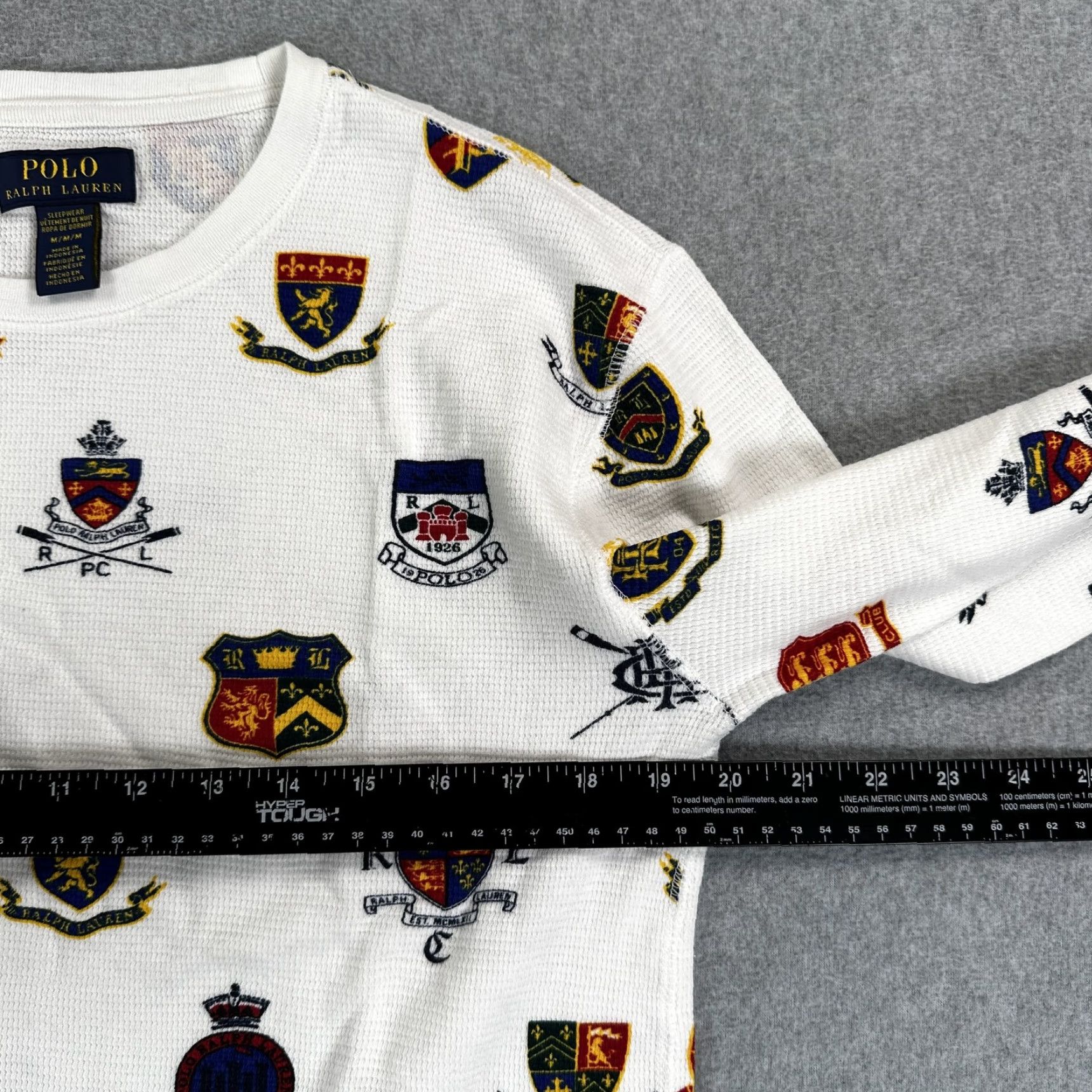 Polo Ralph Lauren Polo Ralph Lauren Pajama Top Mens M White Crest Thermal Knit Sleepwear Size US M / EU 48-50 / 2 - 4 Thumbnail