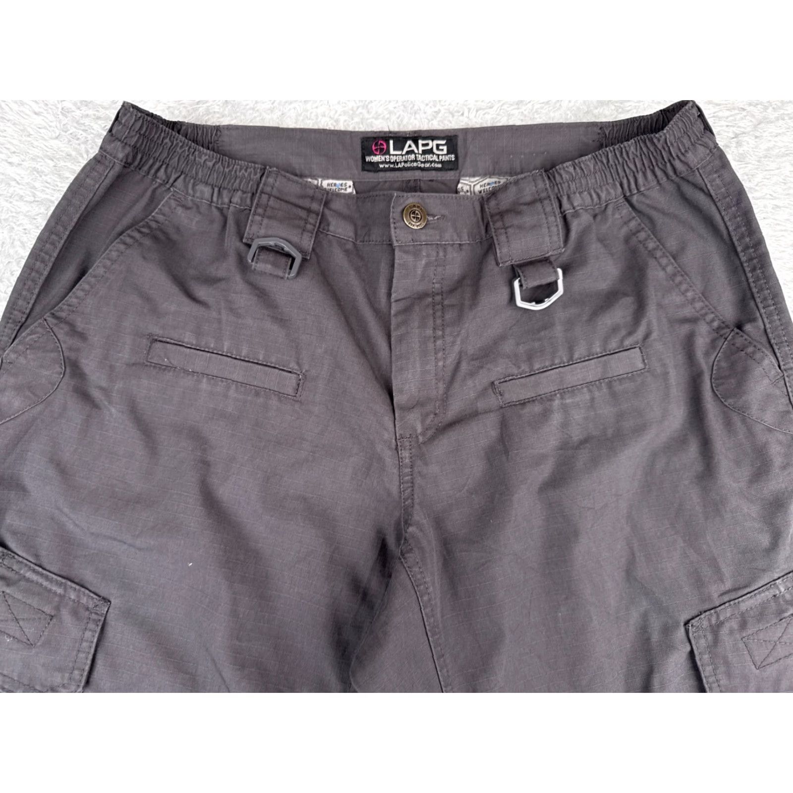 Vintage LAPG Pants Cargo Women 12 Gray Rip-Stop Straight Leg EMT LEO 34x29 Casual Workwear Size 34" / US 12 / IT 48 - 4 Thumbnail