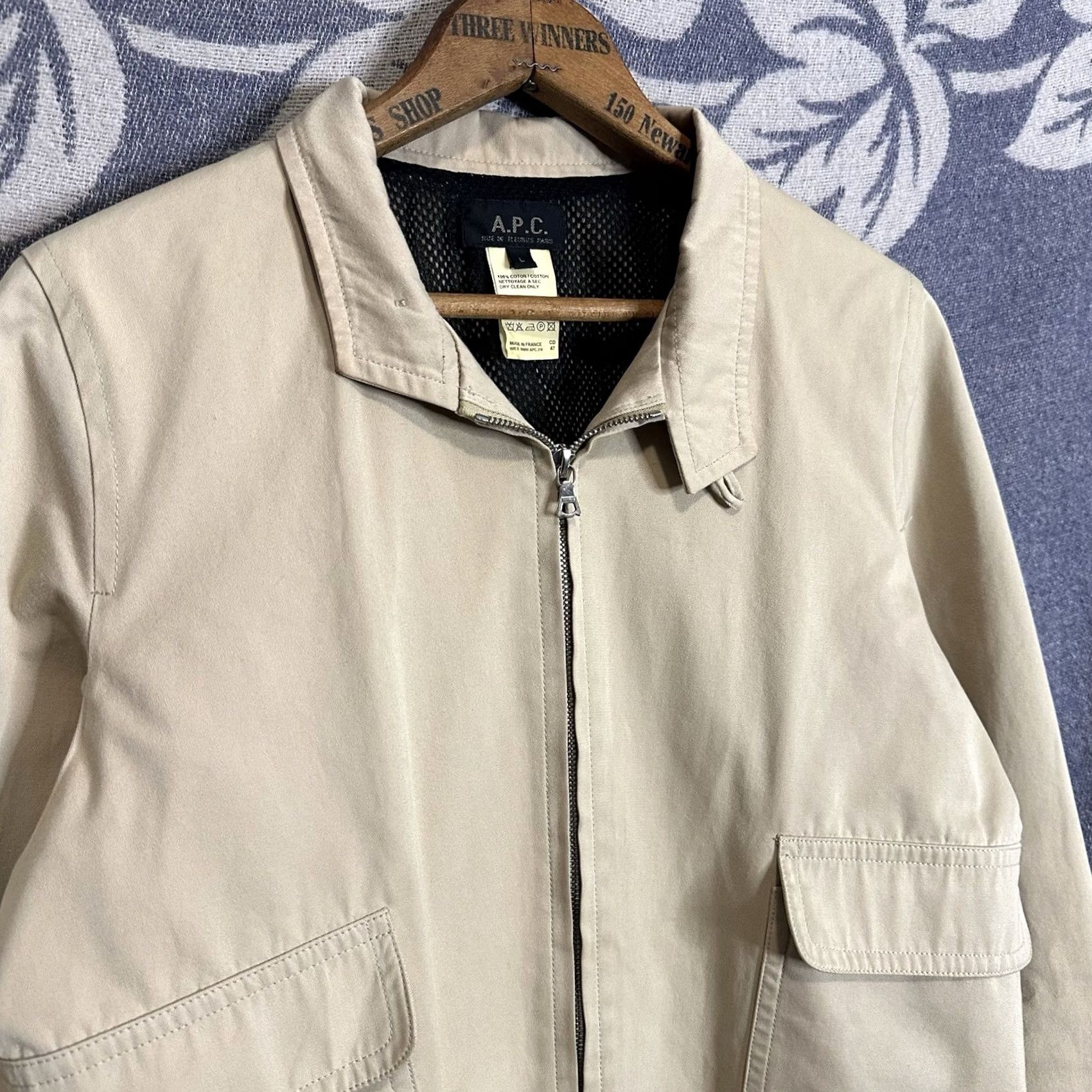 A.P.C. VINTAGE A.P.C. Jacket Beige Women’s Large Bomber Zip Up Classic 90s Designer Size L / US 10 / IT 46 - 2 Thumbnail